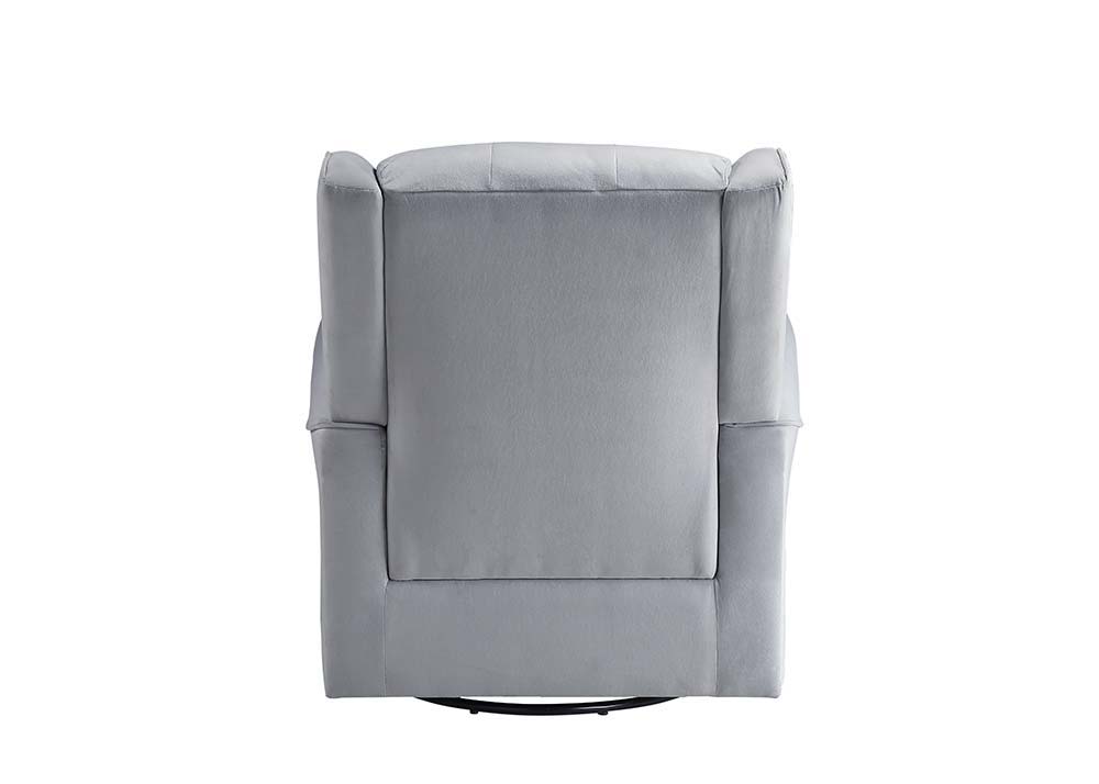 Zeger - Swivel Chair With Glider - Gray Fabric, light gray, view 4