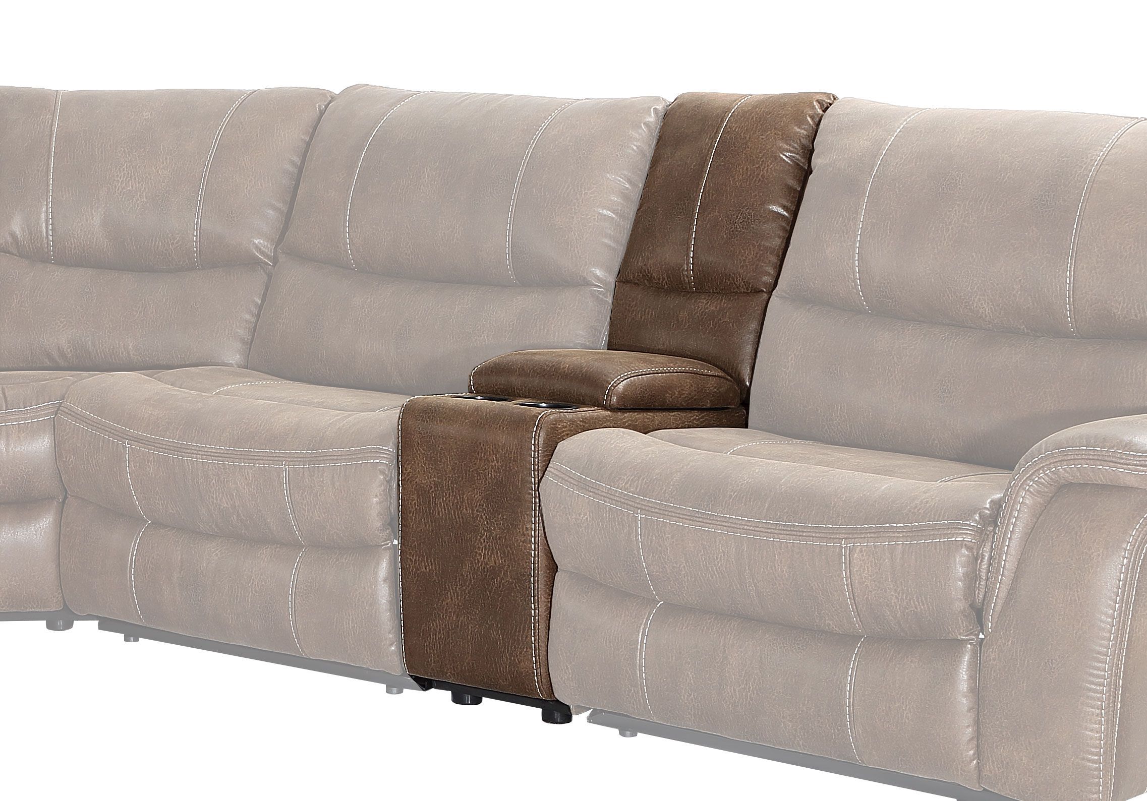 Lehi - Console With Power Brindle - Dark Brown