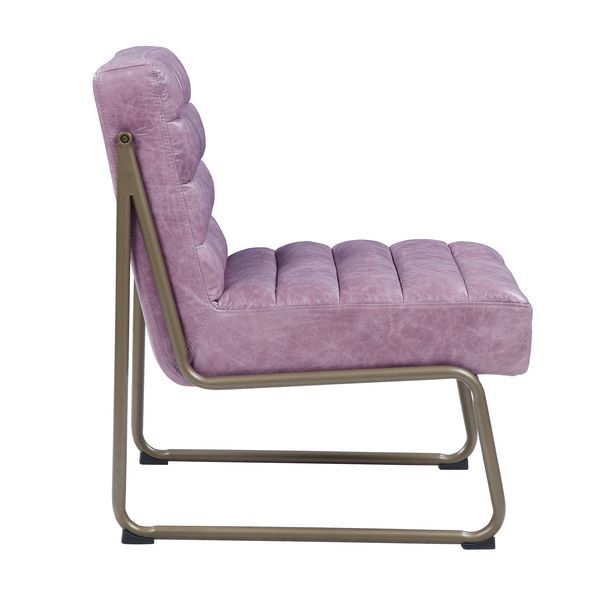 Loria - Accent Chair - Wisteria Top Grain Leather, pink, view 6
