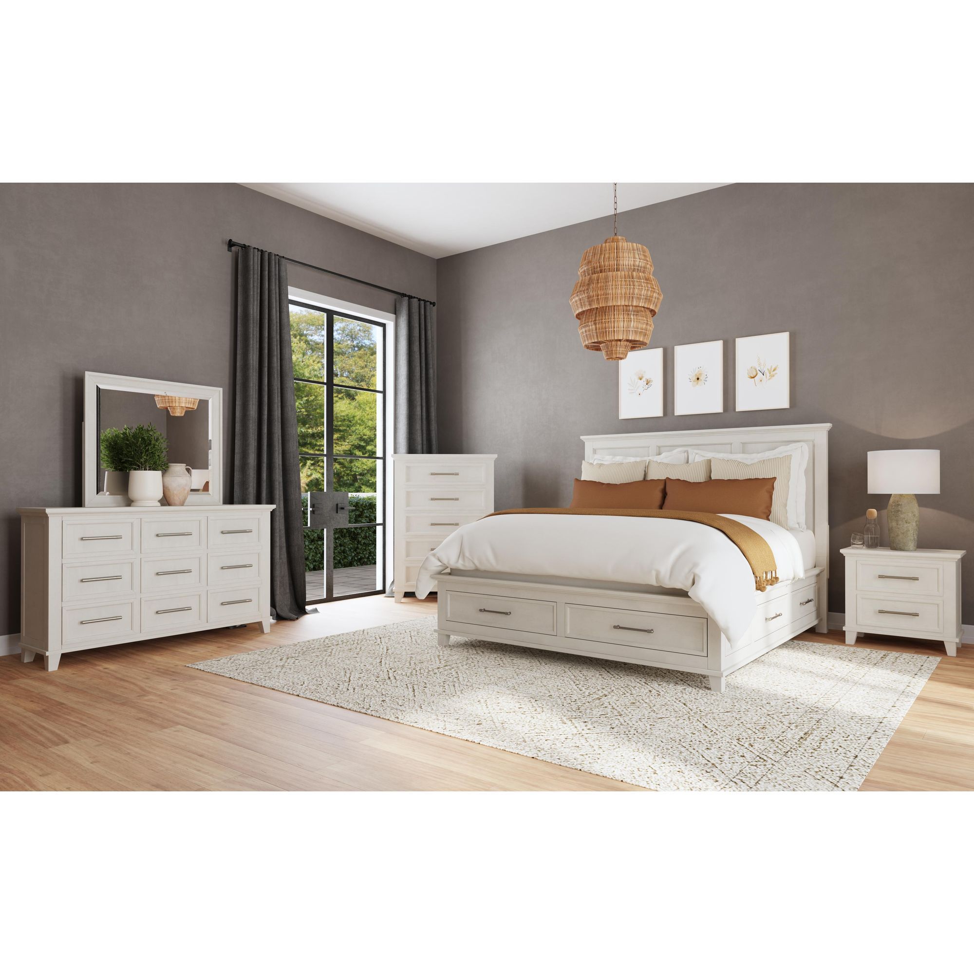 Canterbury - 2-Drawer Nightstand With USB - Ivory