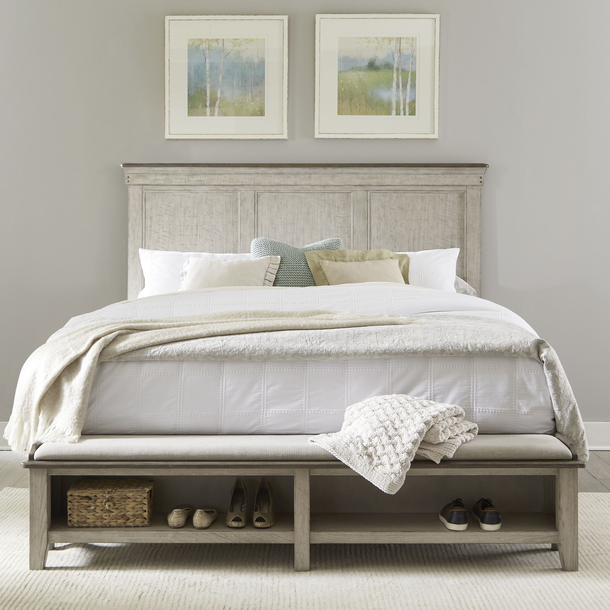 Liberty Furniture Ivy Hollow - King Storage Bed - White