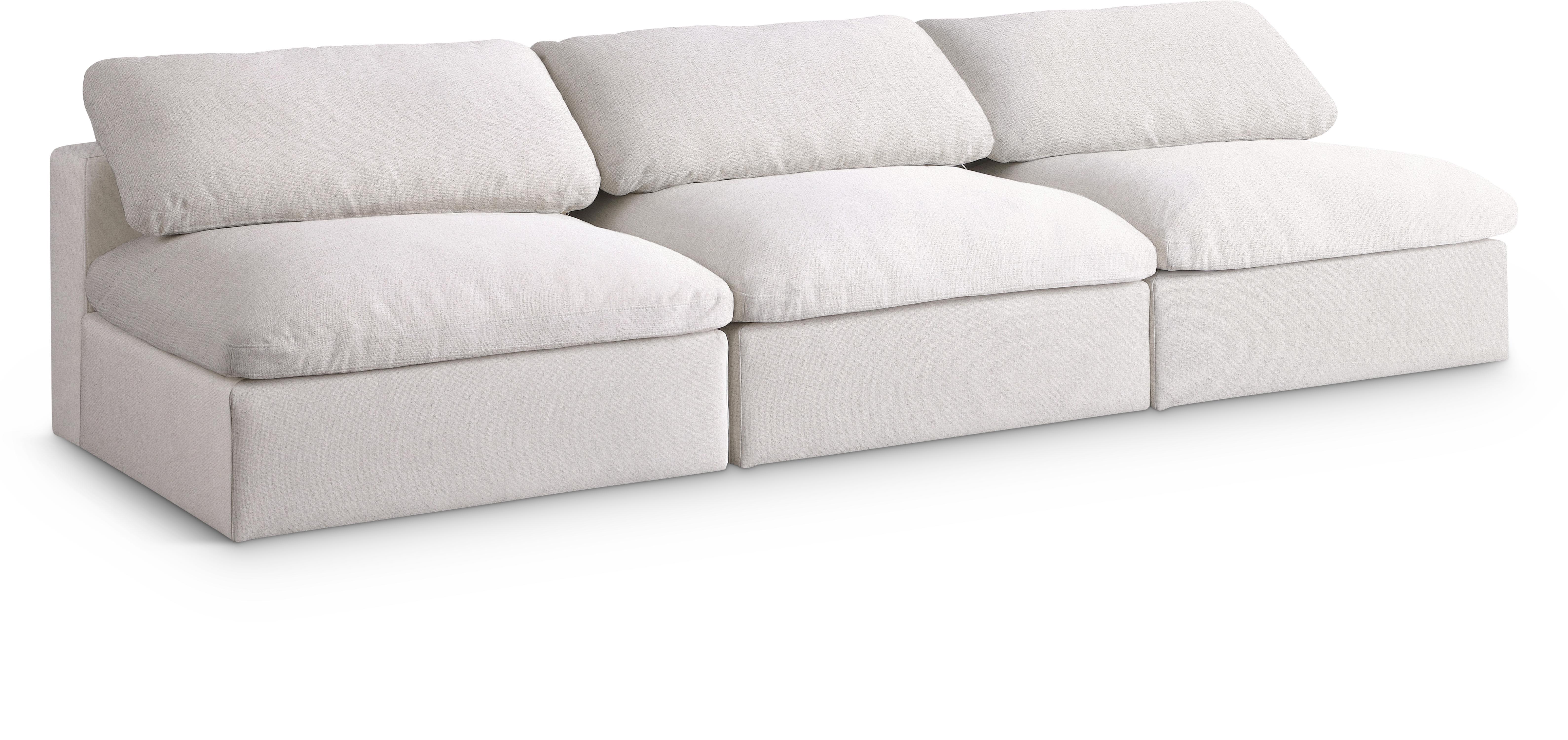 Serene - 3 Seat Modular Armless Sofa - Cream