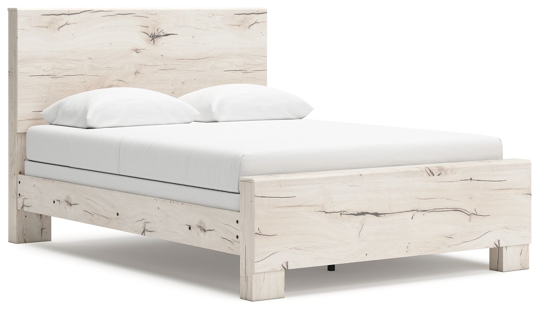 Ashley Furniture Lawroy - 5 Pc. - Dresser, Mirror, Queen Panel Bed - Light Natural - Image 7
