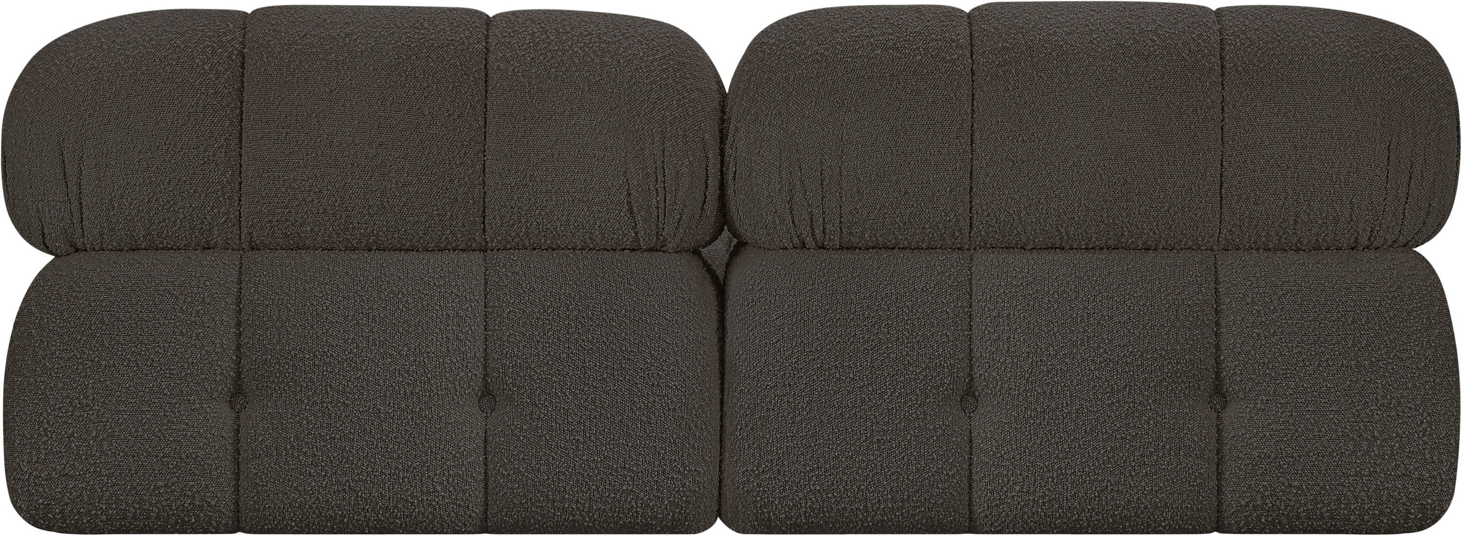 Ames - 2 Piece Modular Armless Sofa - Brown
