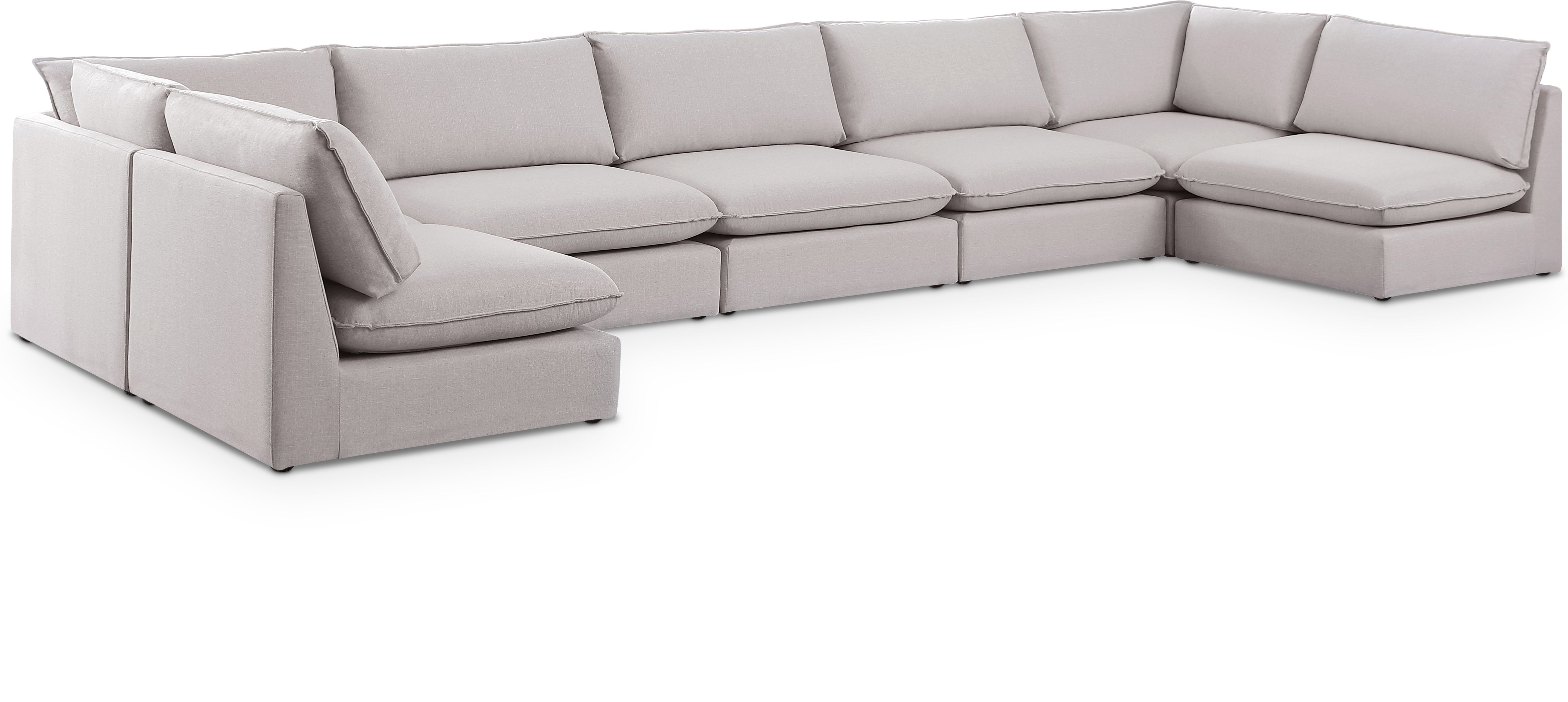 Mackenzie - 7 Piece Modular U-Shaped Sectional - Beige