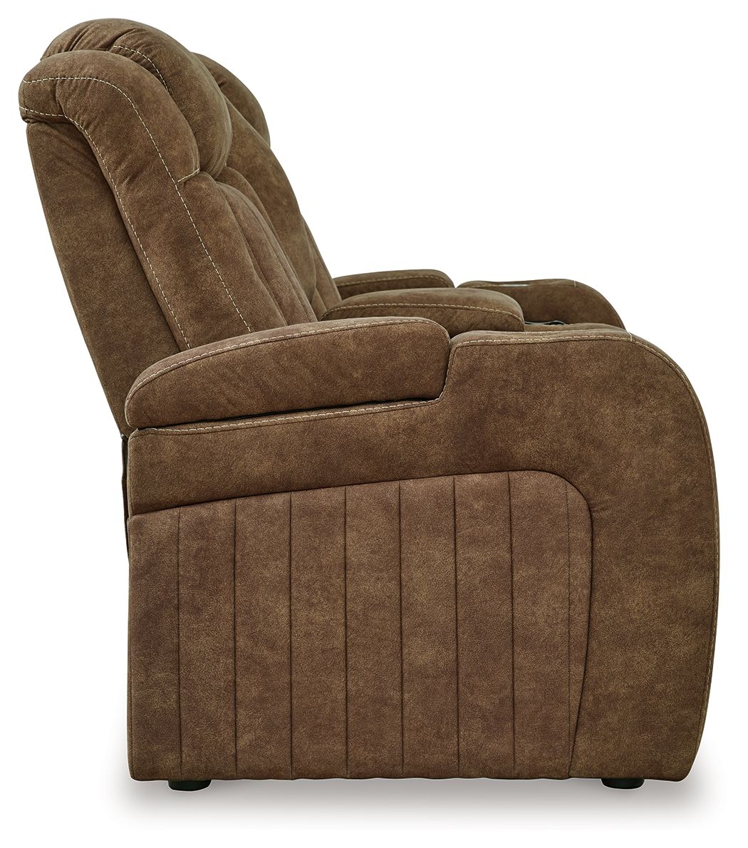 Ashley Furniture Wolfridge - 2 Pc. - Power Reclining Sofa, Power Reclining Loveseat With Console - Brindle - Image 9