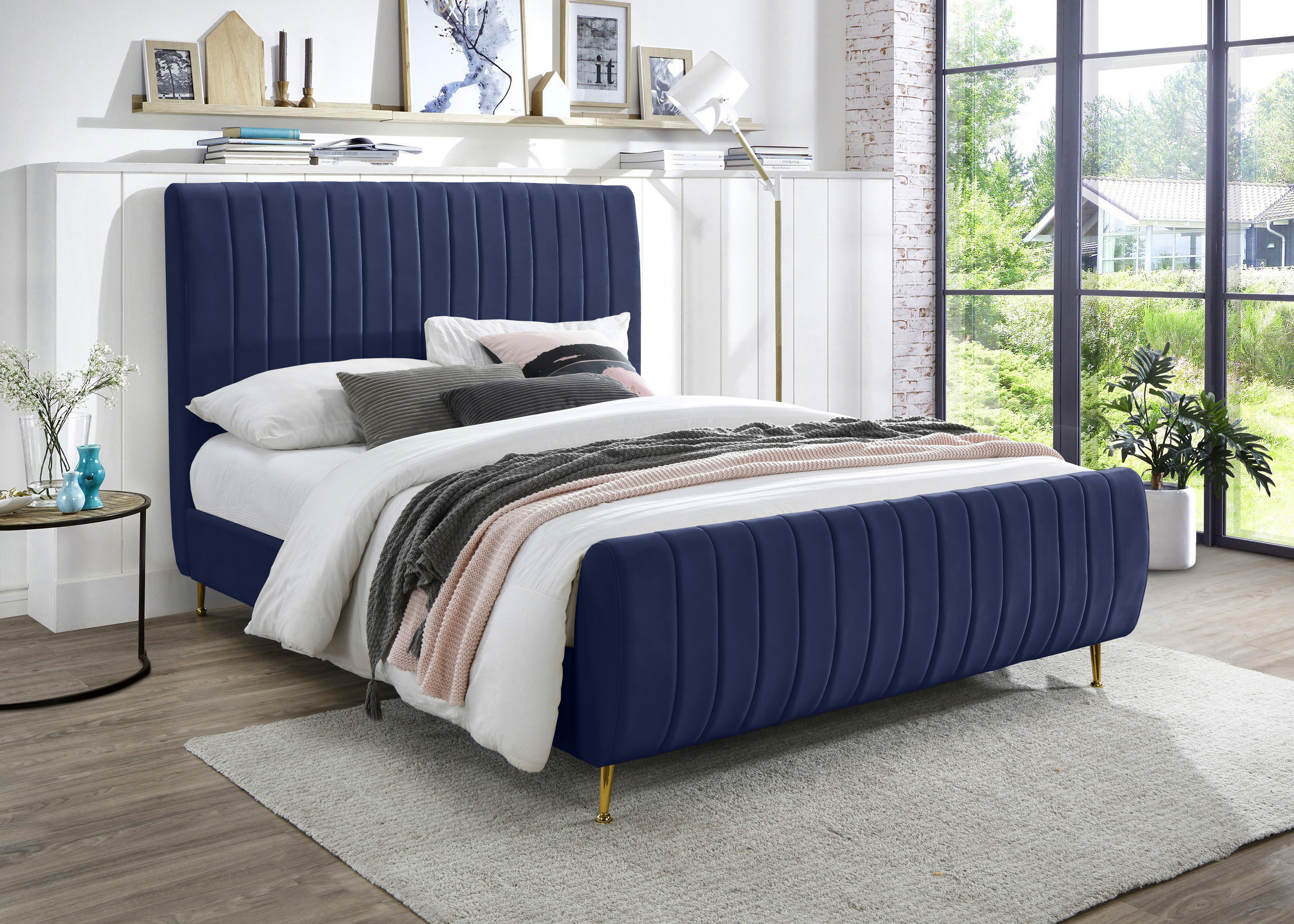 Zara - King Bed - Navy