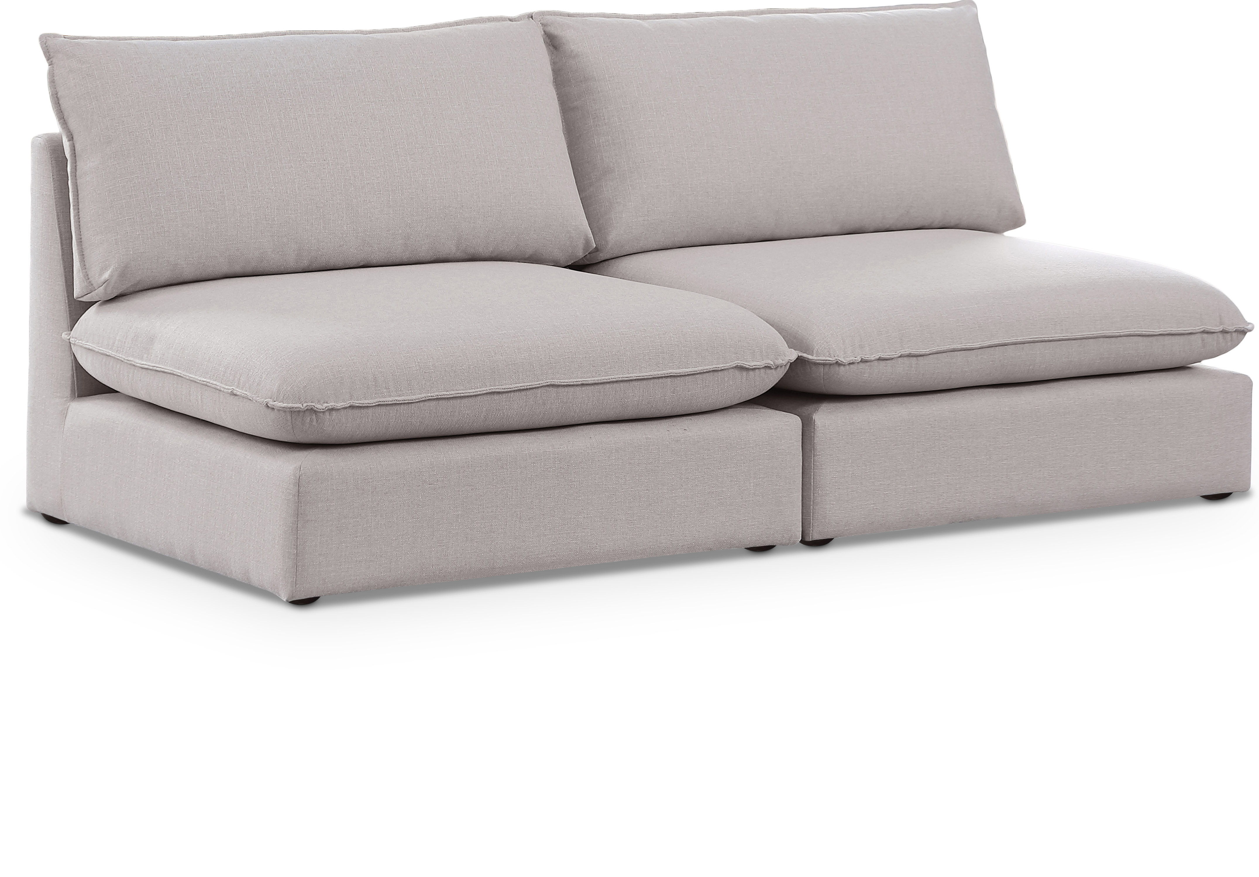 Mackenzie - 2 Seat Modular Armless Sofa - Beige
