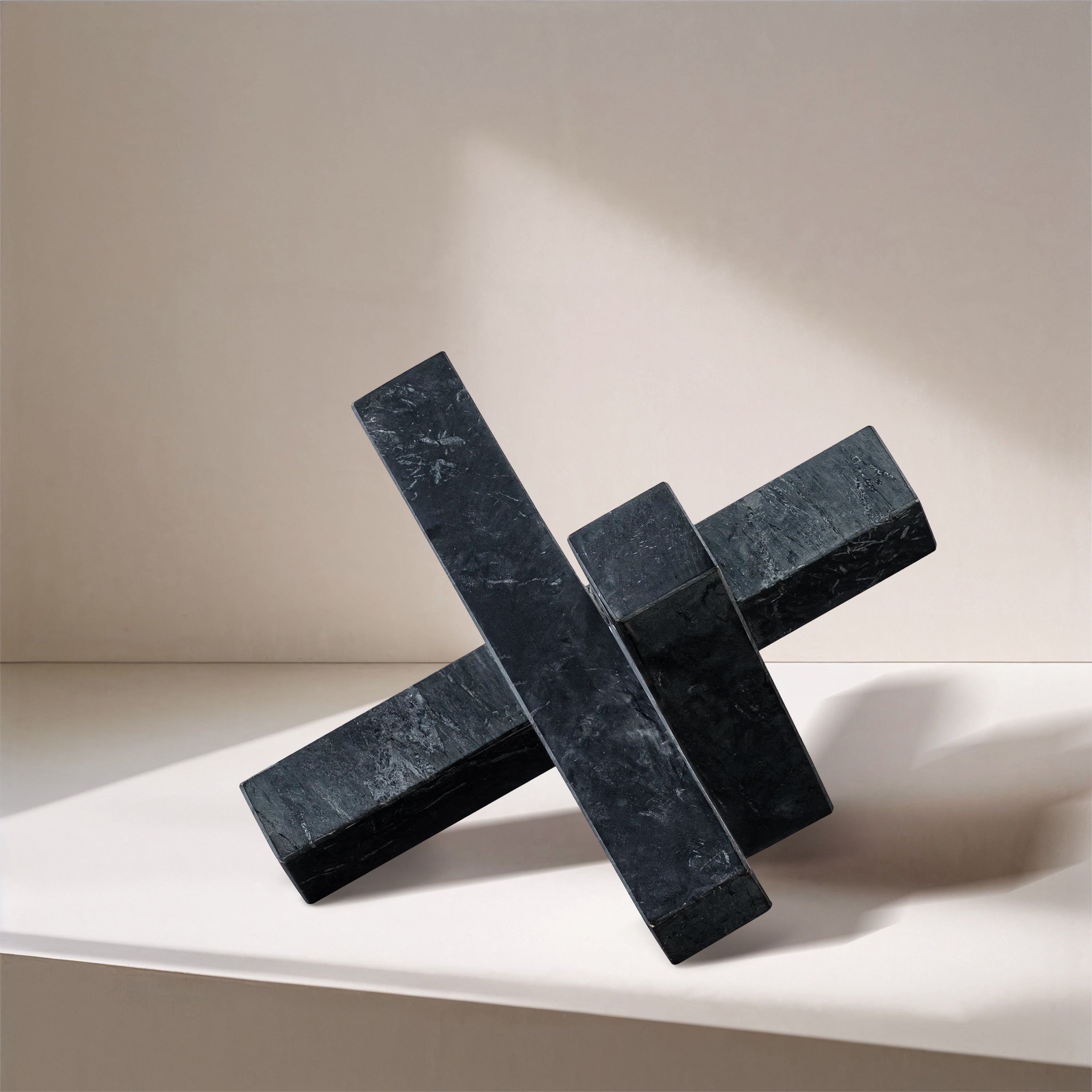 Stix - Marble Decorative Object - Black