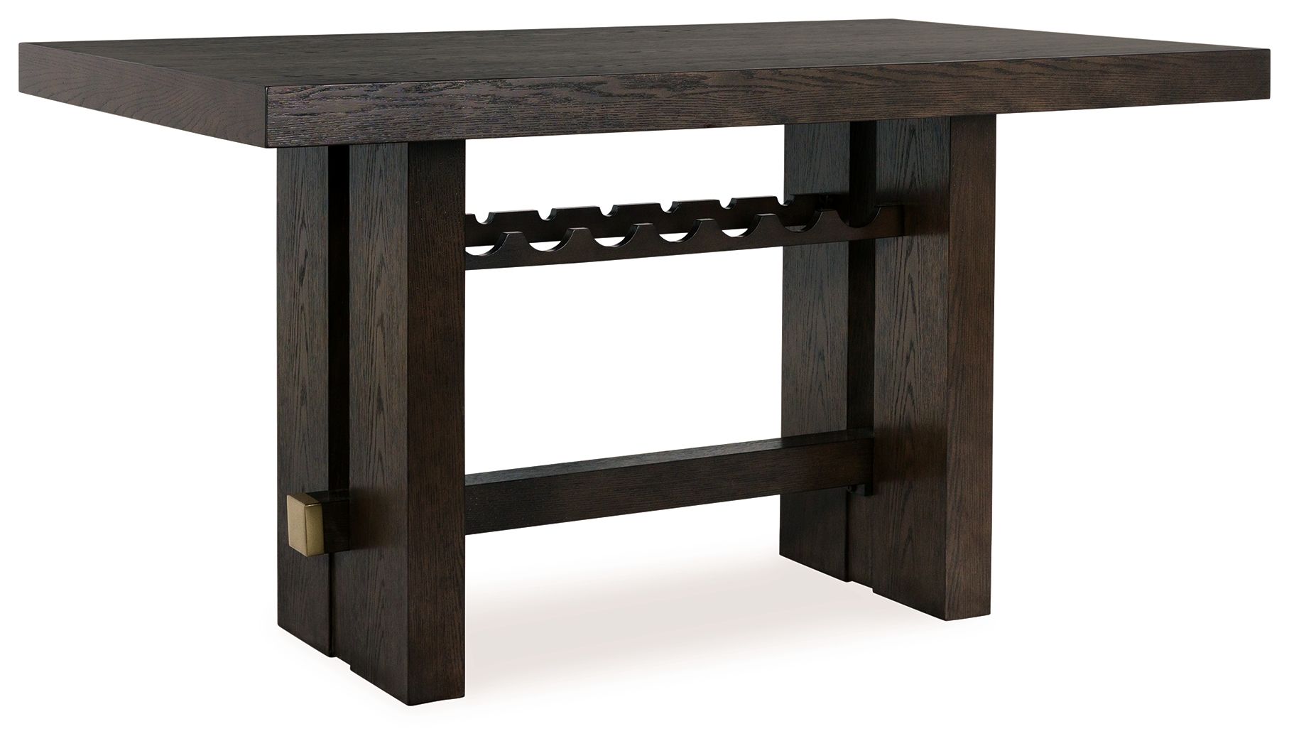 Ashley Furniture Burkhaus - 7 Pc. - Rectangular Counter Table, 6 Barstools - Dark Brown - Image 2