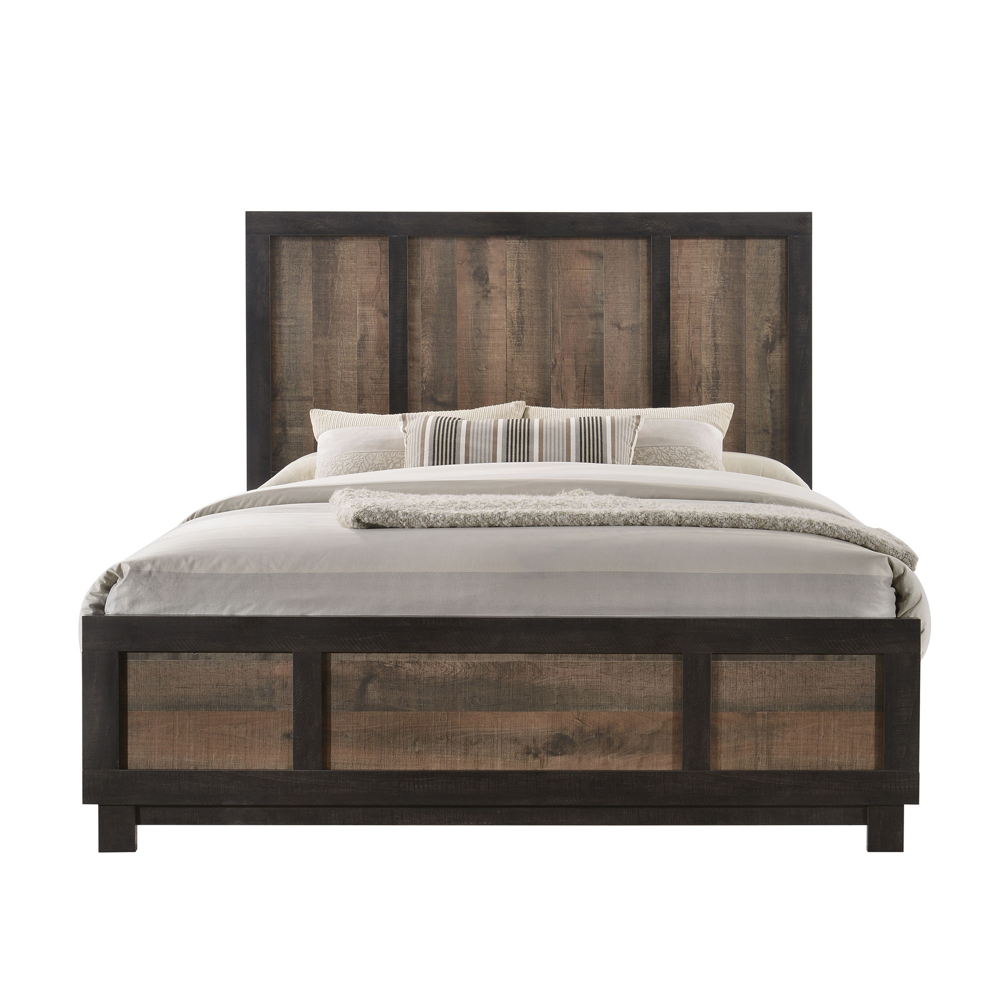 Harlington - Queen Panel Bed - Dark Chocolate