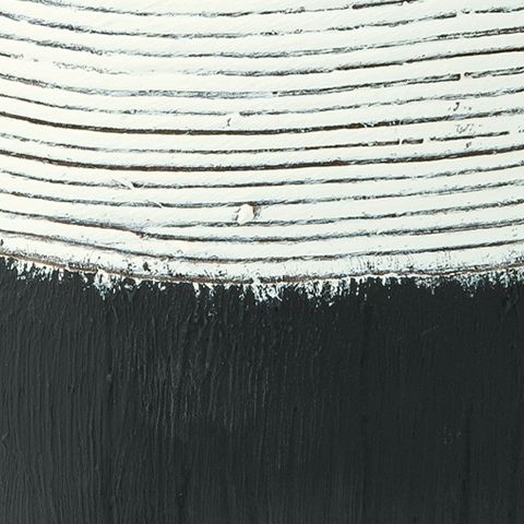 Girtha - Vase - 13" - Antique White / Black, black, view 4