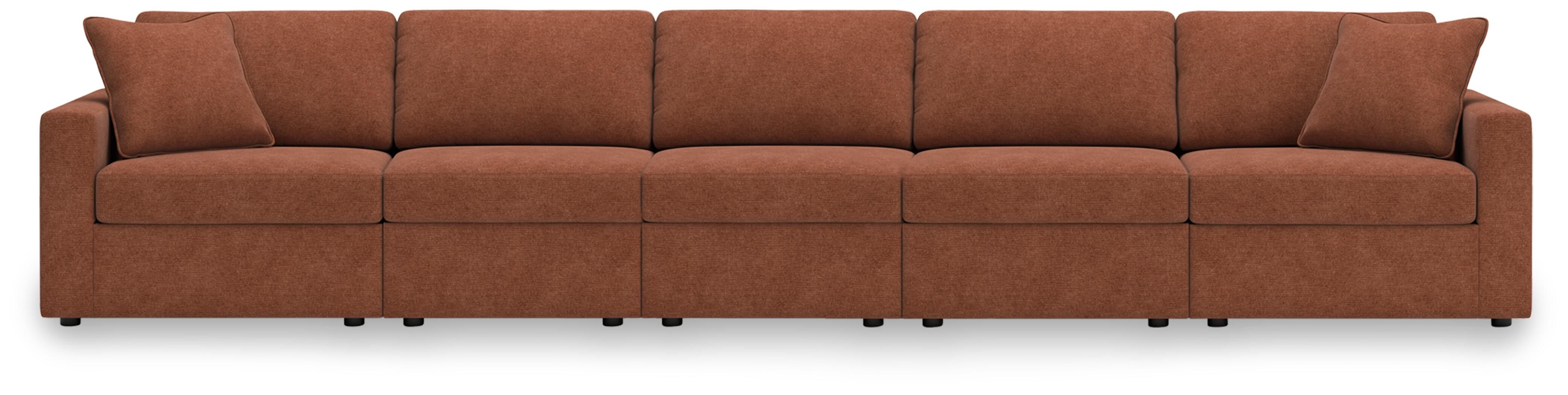 Modmax – 5-Piece Sectional With 3 Armless Chairs And LAF / RAF Corner Chairs – Spice