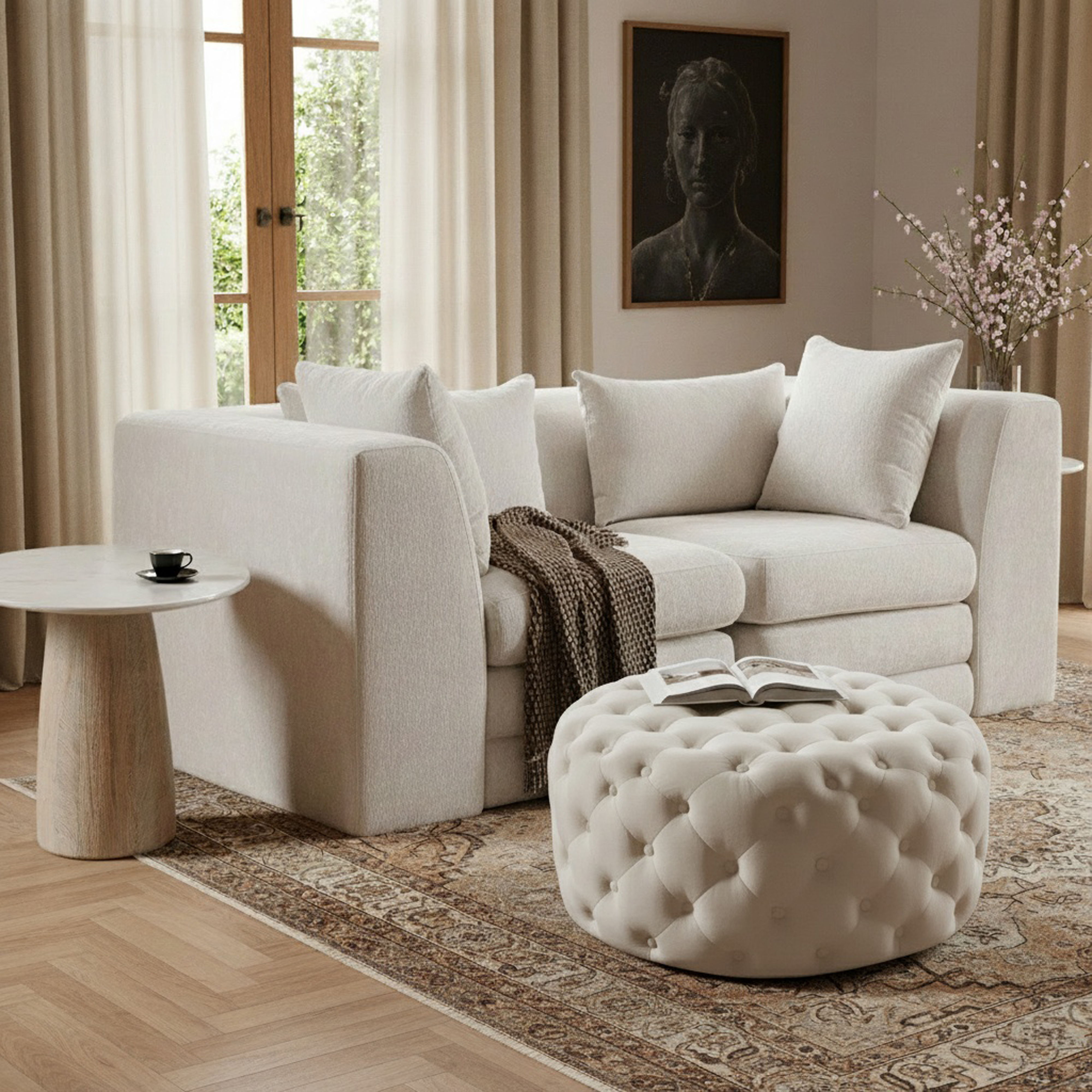 Addison - Ottoman / Bench - Cream