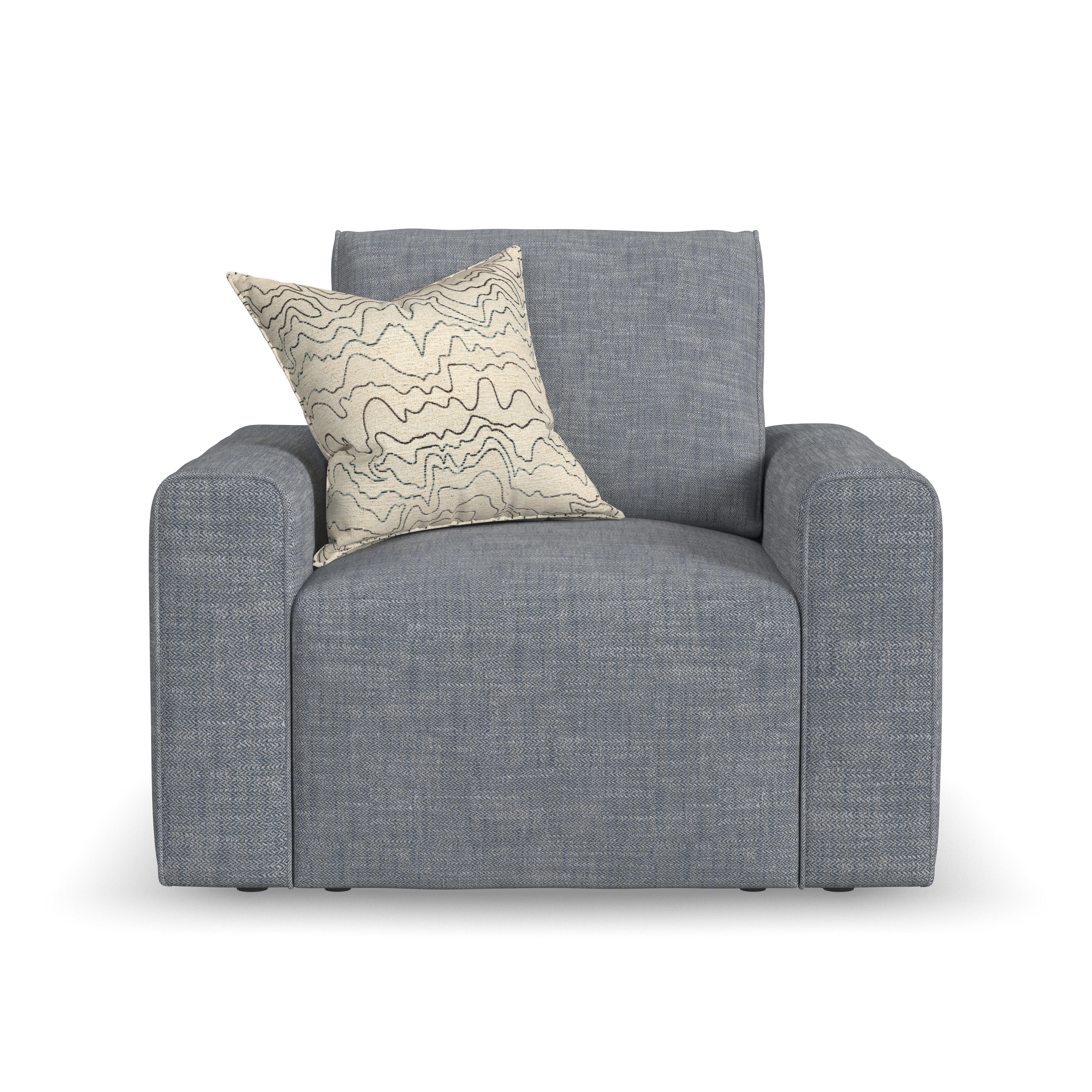 Dawson - Fabric Stationary Chair, dark brown, view 3