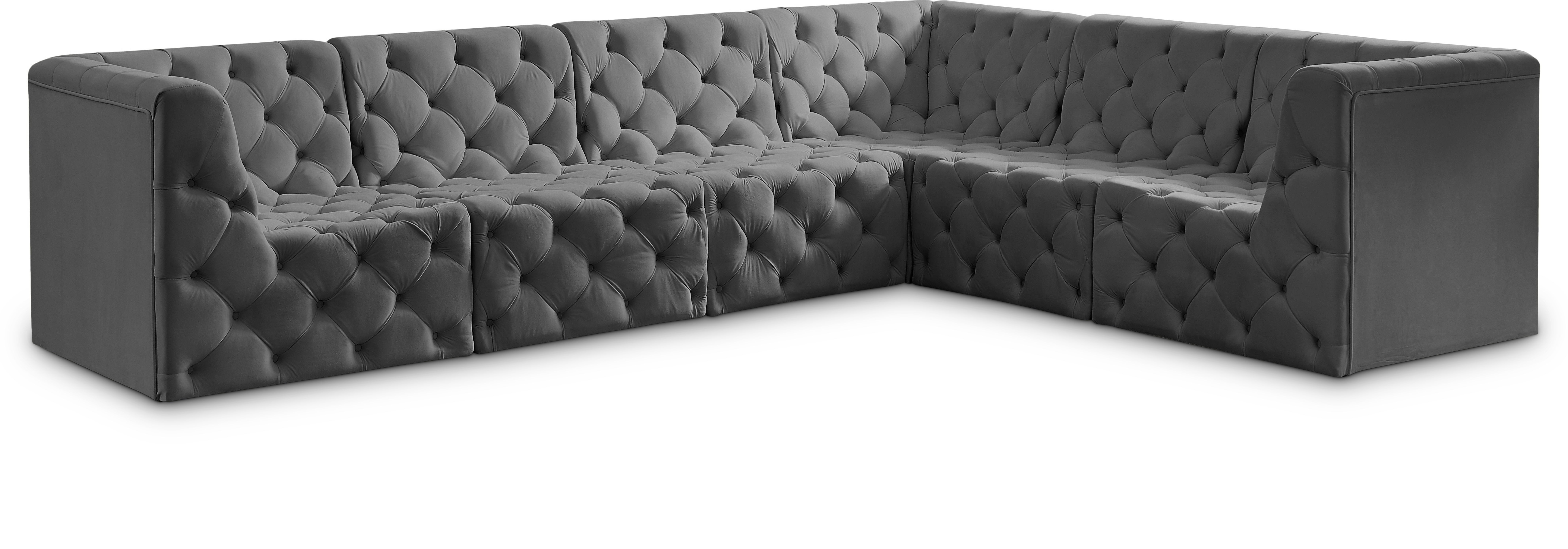 Tuft - 6 Piece Modular Corner Sectional - Gray