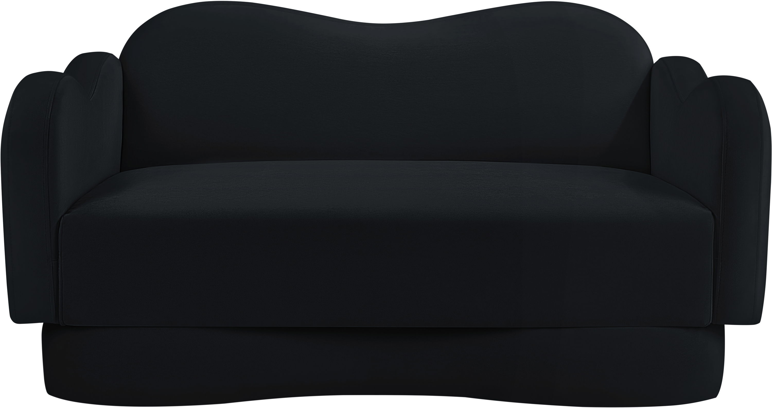 Bloom - Velvet Loveseat - Black