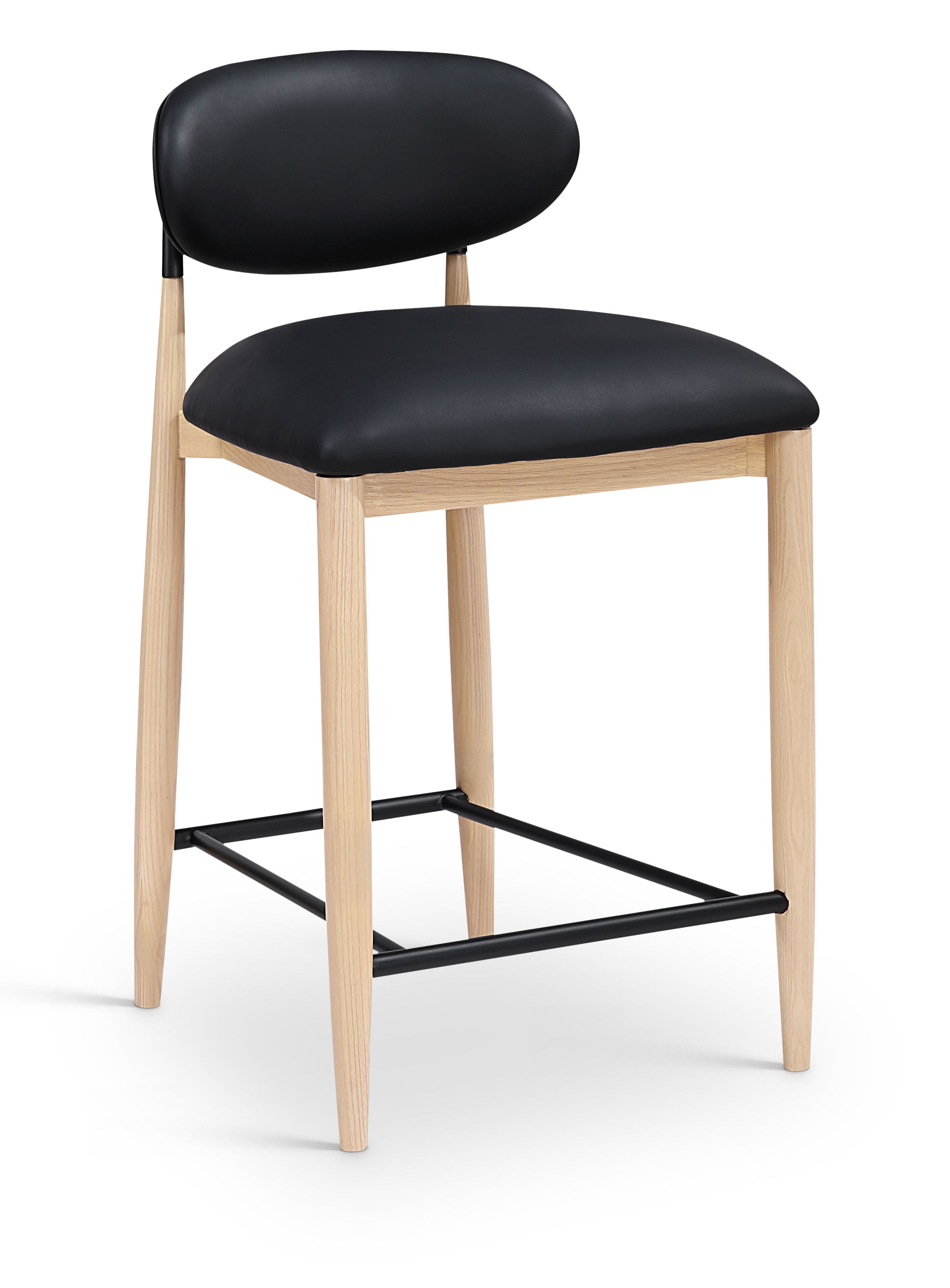 Riccio - Upholstered Stool - Black