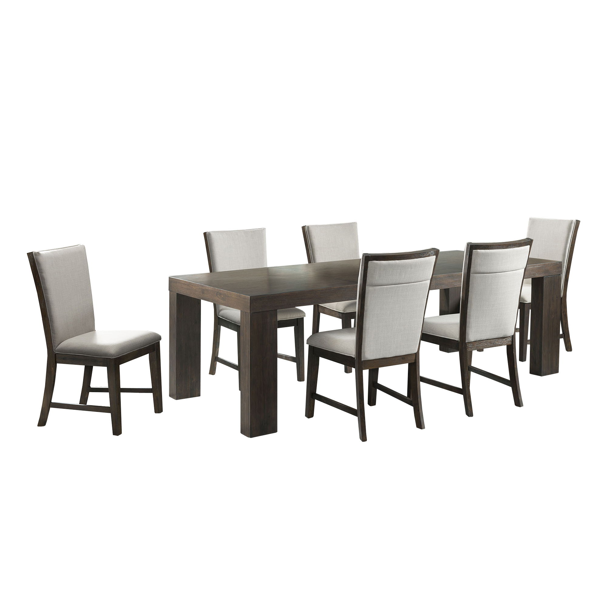 7 Pc · Table And Six Upholstered Side Chairs