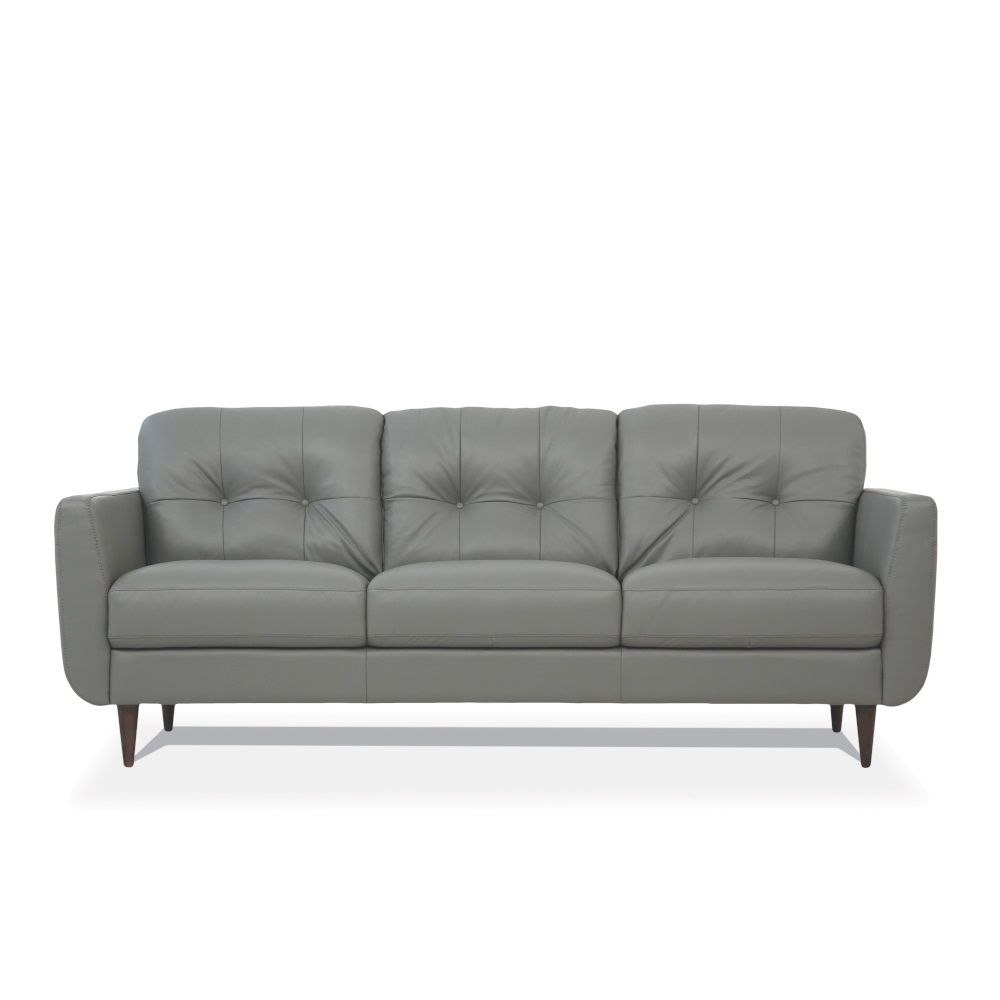 Radwan - Sofa - Pesto Green Leather, dark green, view 7