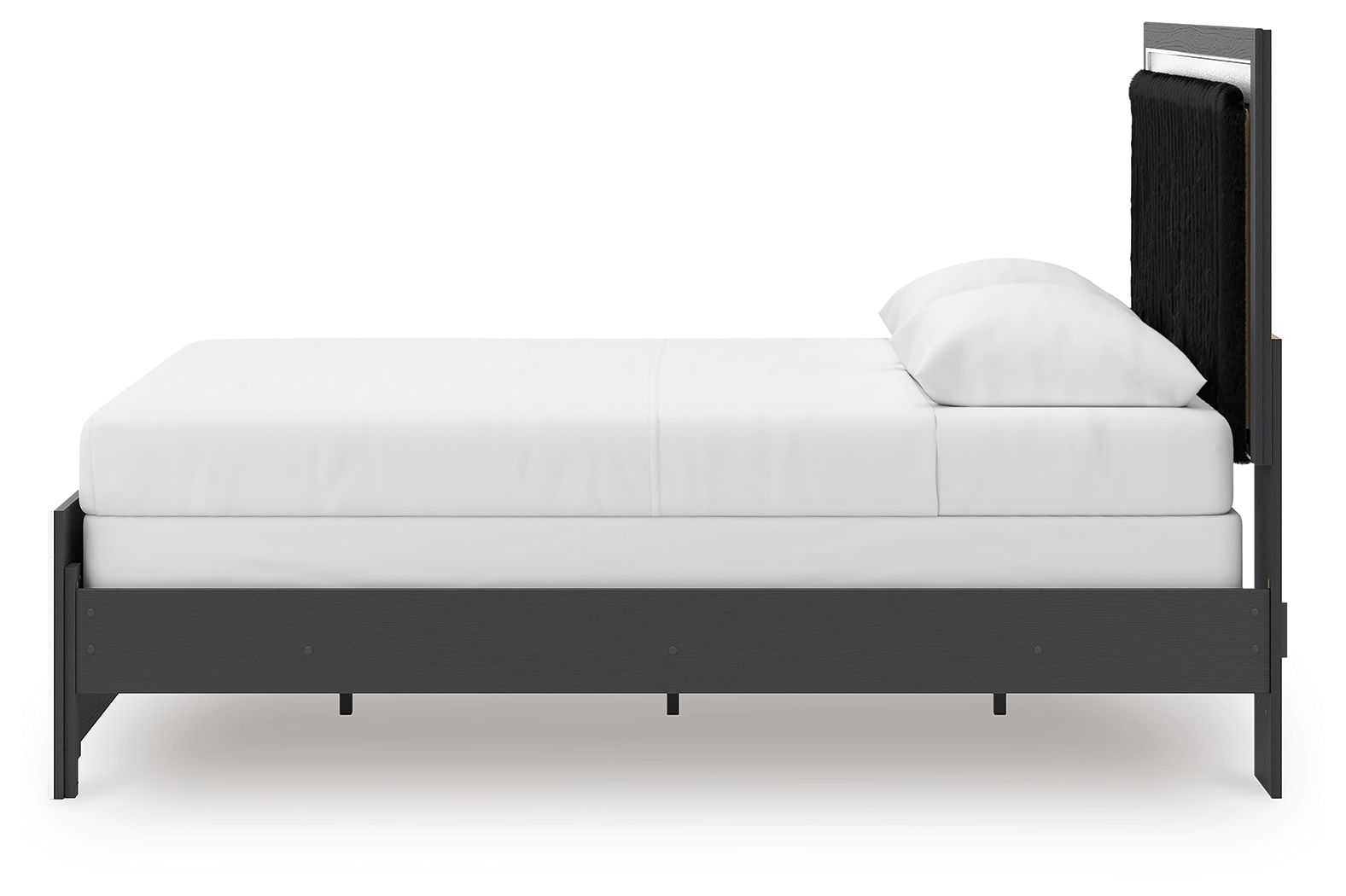 Ashley Furniture Zuraleus - Queen Upholstered Panel Bed - Black - Image 7