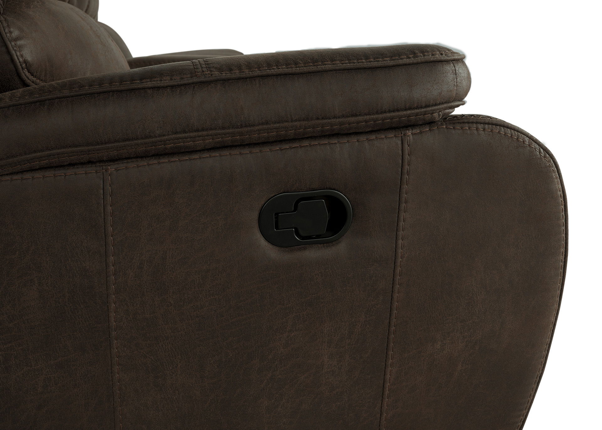 Brookings - Sofa With Dual Recliner - Brown, dark brown, view 7