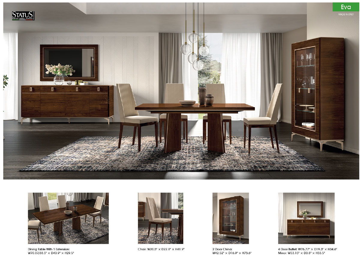 Eva - Dining Table Extension - Brown Walnut