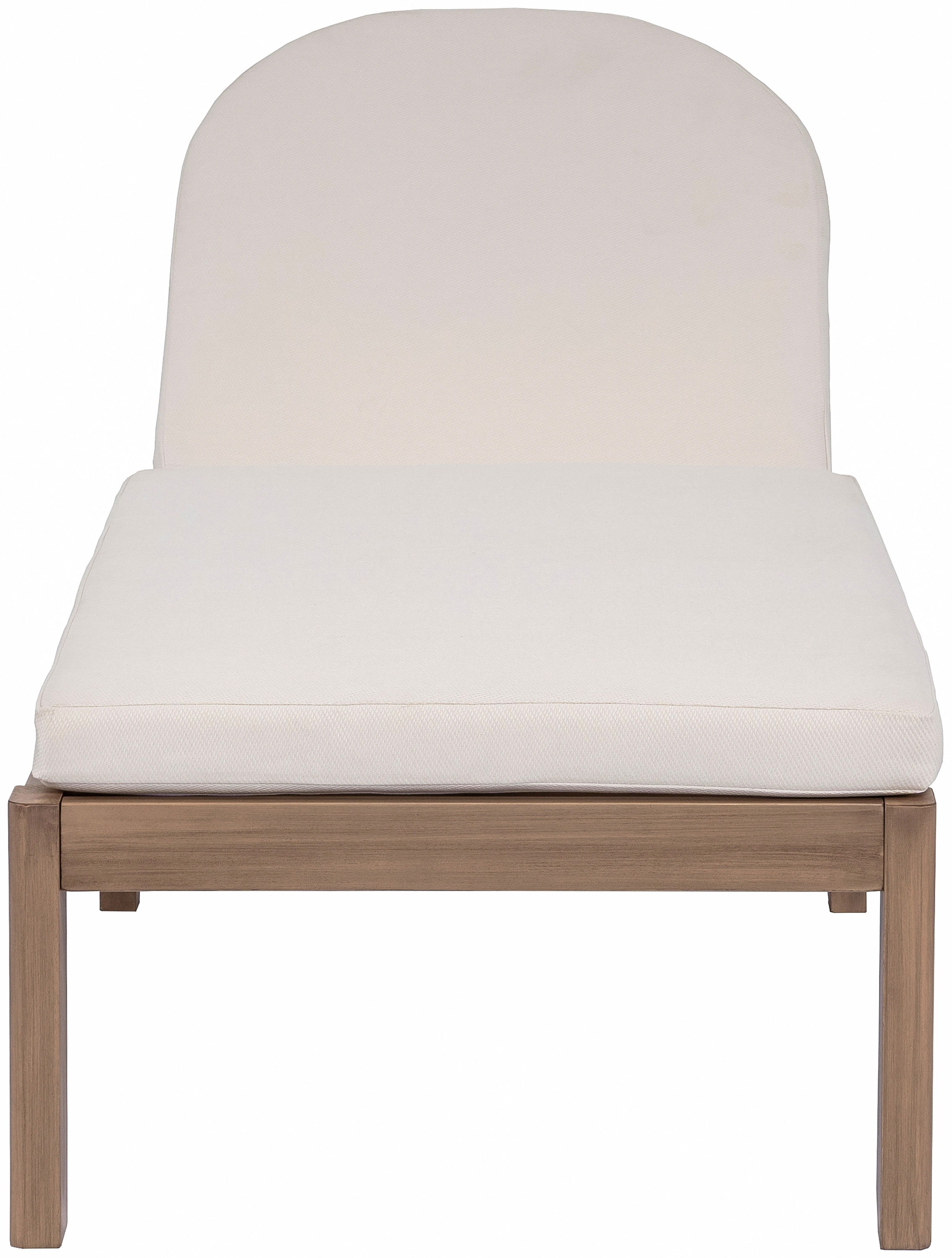 Newport - Water Resistant Fabric Upholstered Outdoor Patio Lounge Chair - Cream