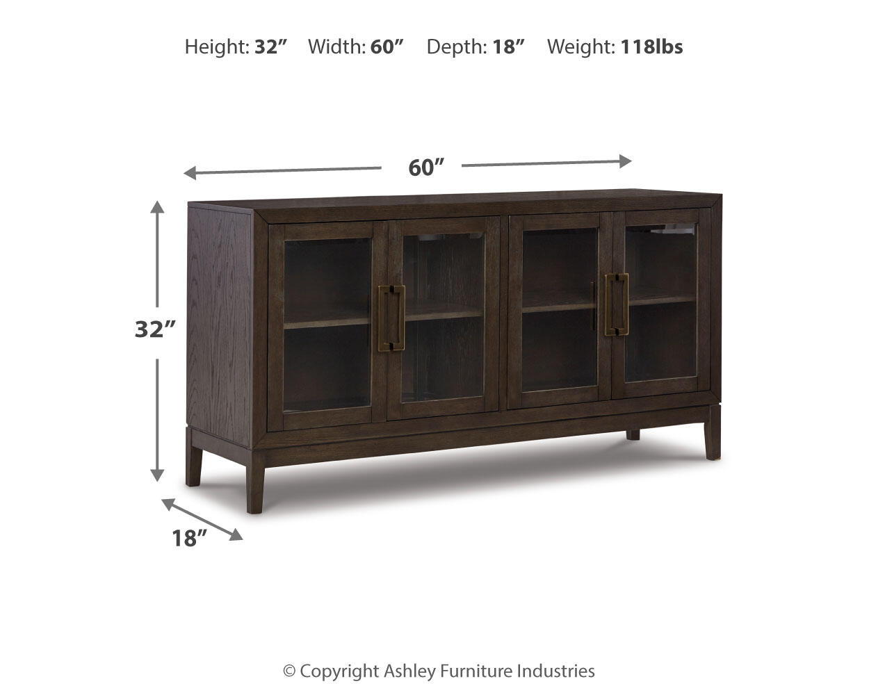 Ashley Furniture Burkhaus - Dining Room Server - Dark Brown - Image 7