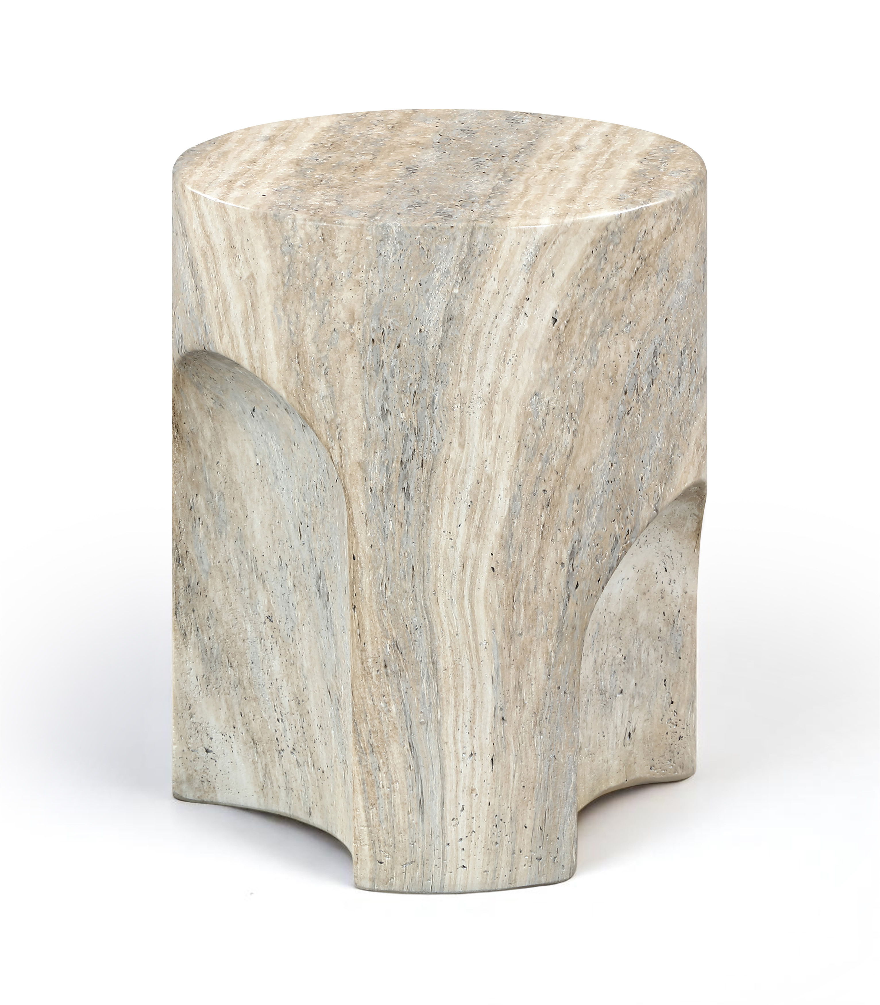 Olira - Concrete And Fiberglass Indoor / Outdoor End Table - Natural