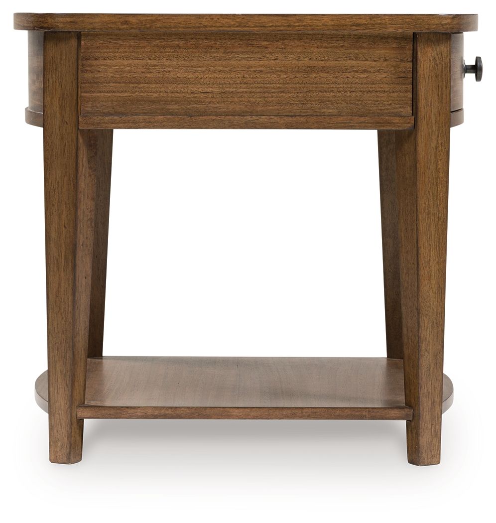Ashley Furniture Burkbyer - Rectangular End Table - Brown - Image 5