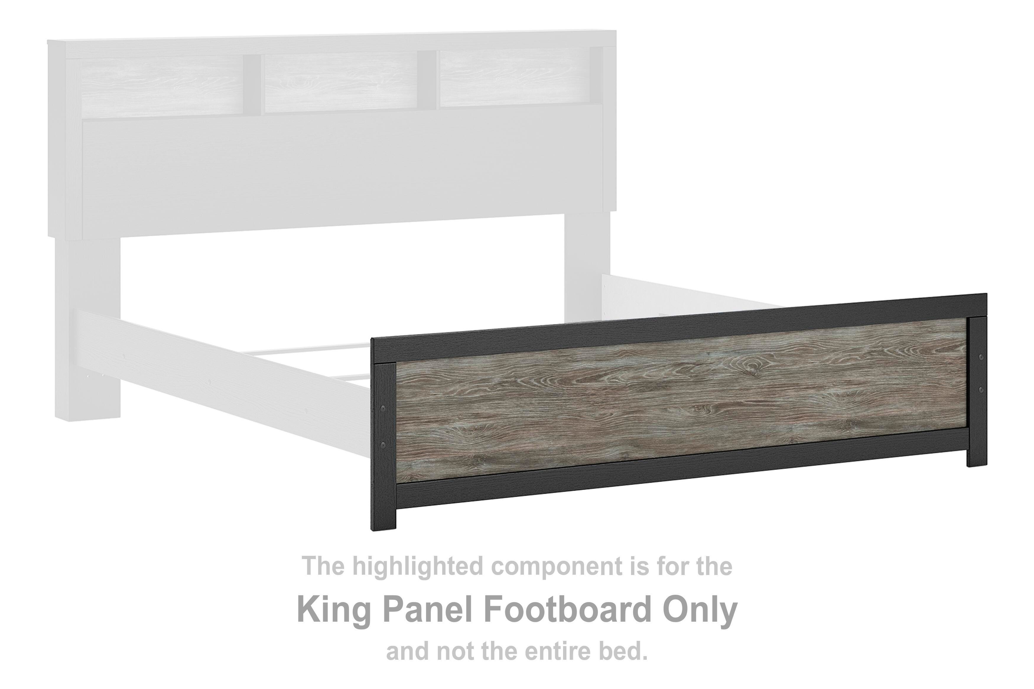 Broachmyn – King Panel Footboard – Black / Gray