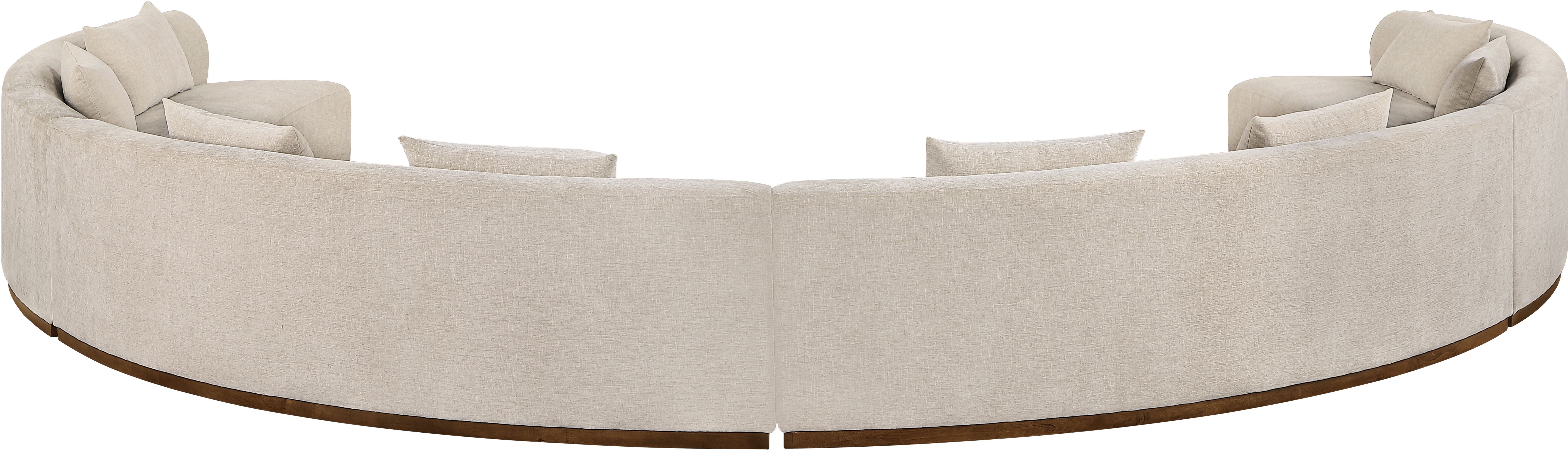 Avanti - 225.25" Chenille Fabric Upholstered 4 Piece Modular Sectional - Beige