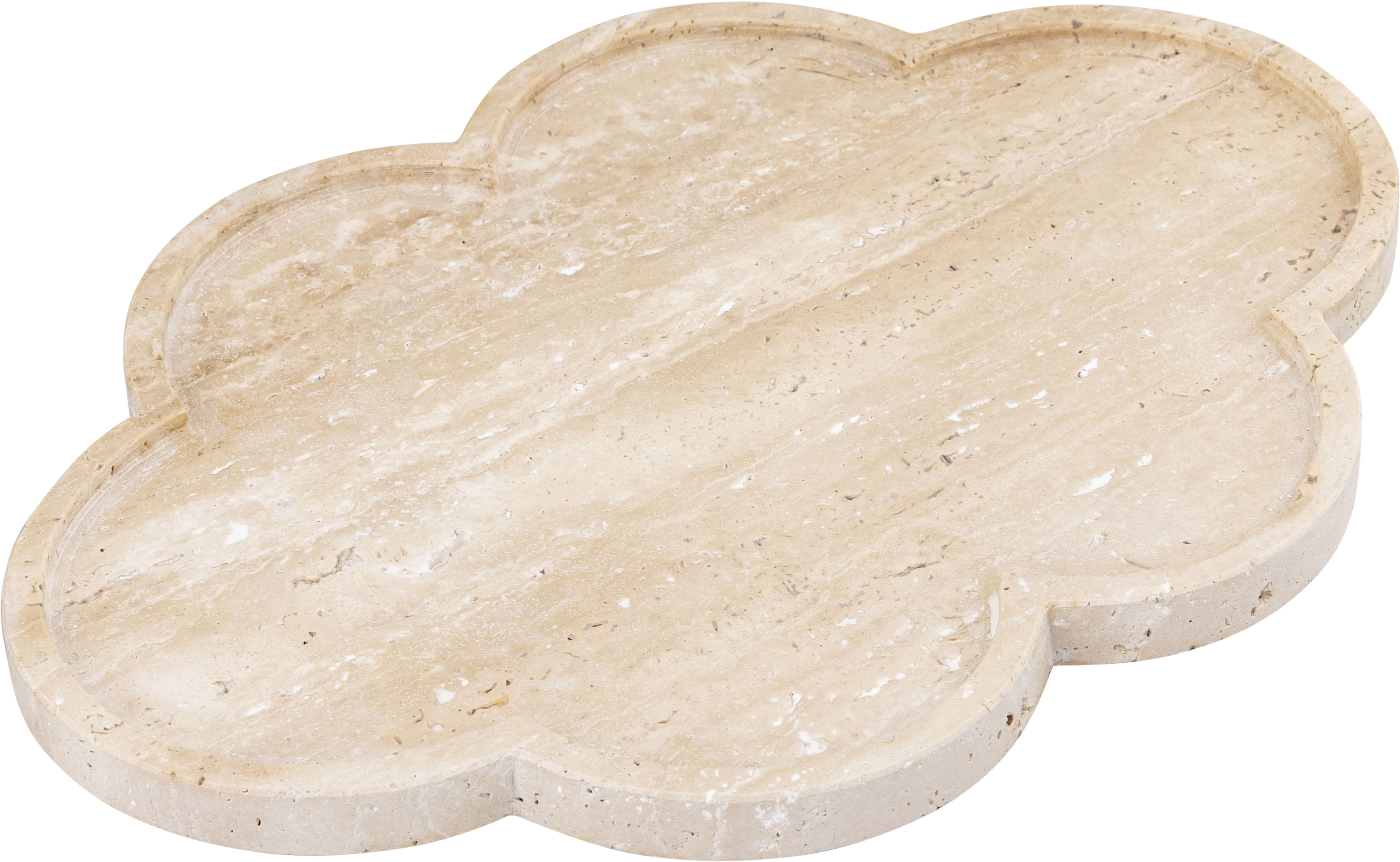 Rimini - Travertine Clover Shaped Tray - Natural
