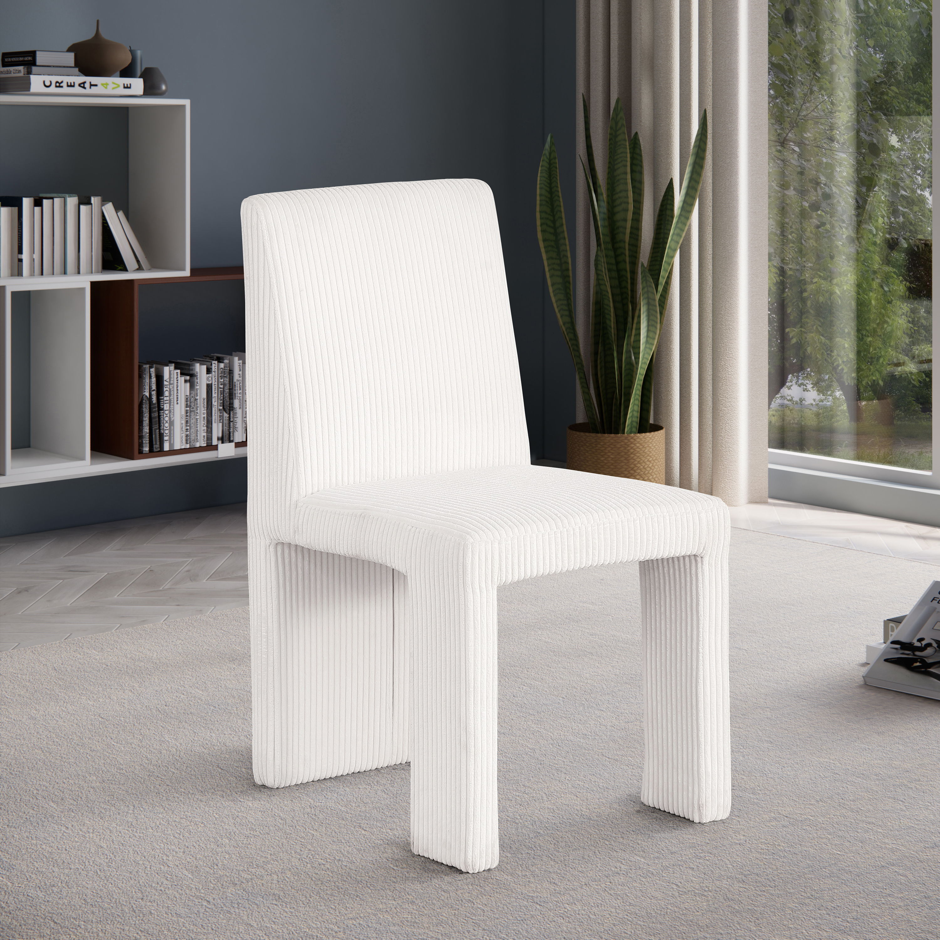 Benson - Microsuede Dining Chair (Set of 2) - Cream