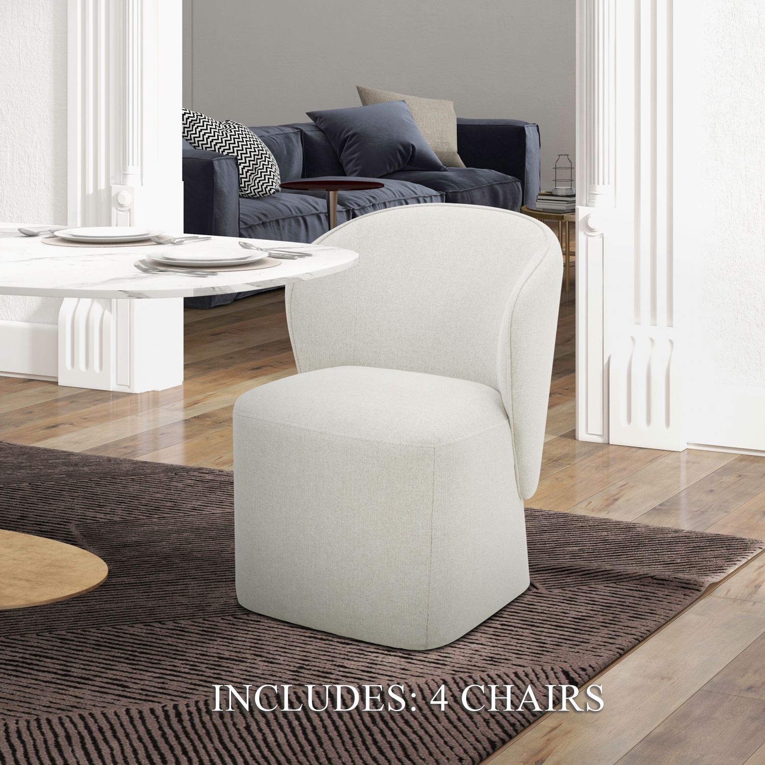 Accent Dining - Accent Dining Chairs (Set of 4) - White Image