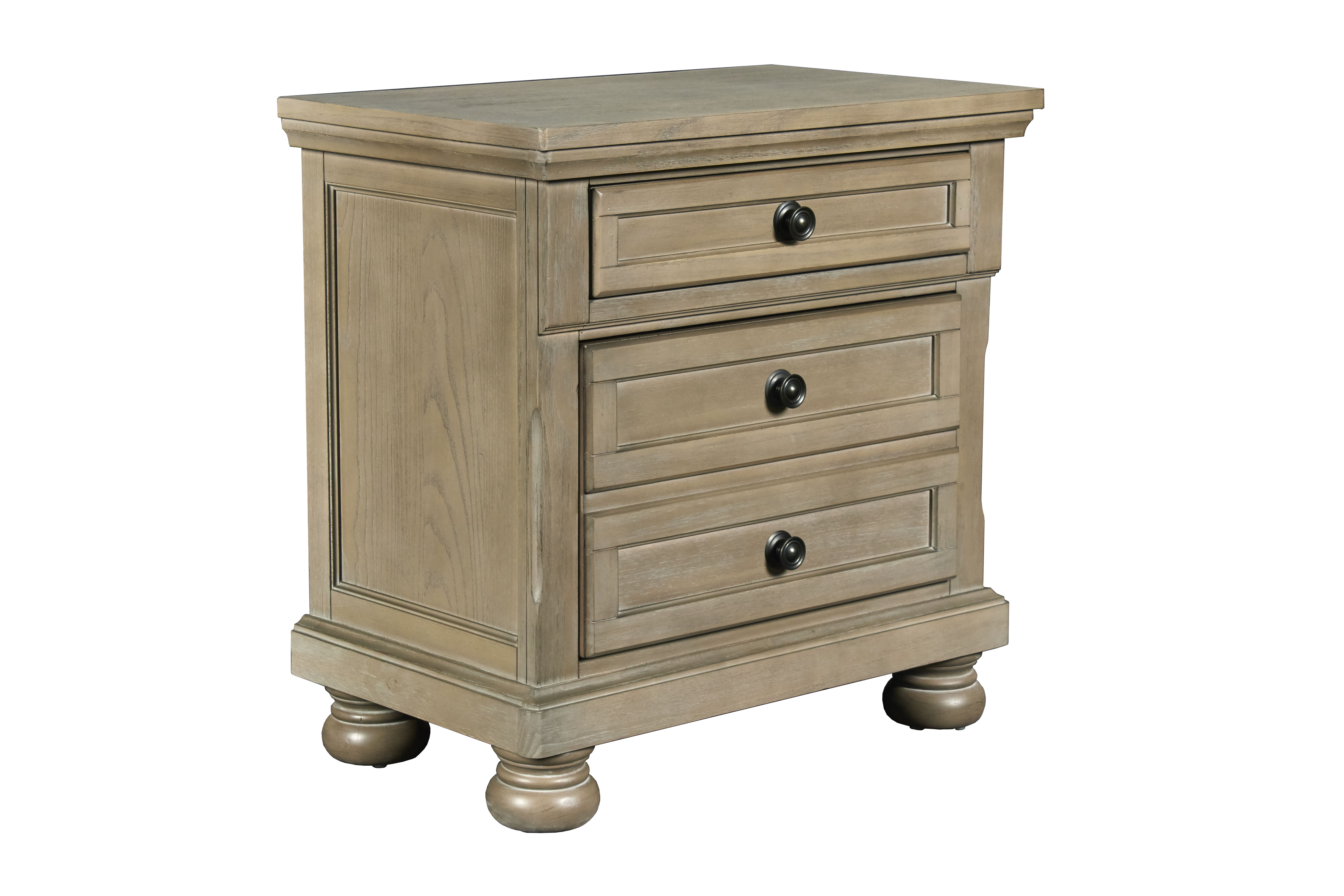 Allegra - Nightstand - Pewter