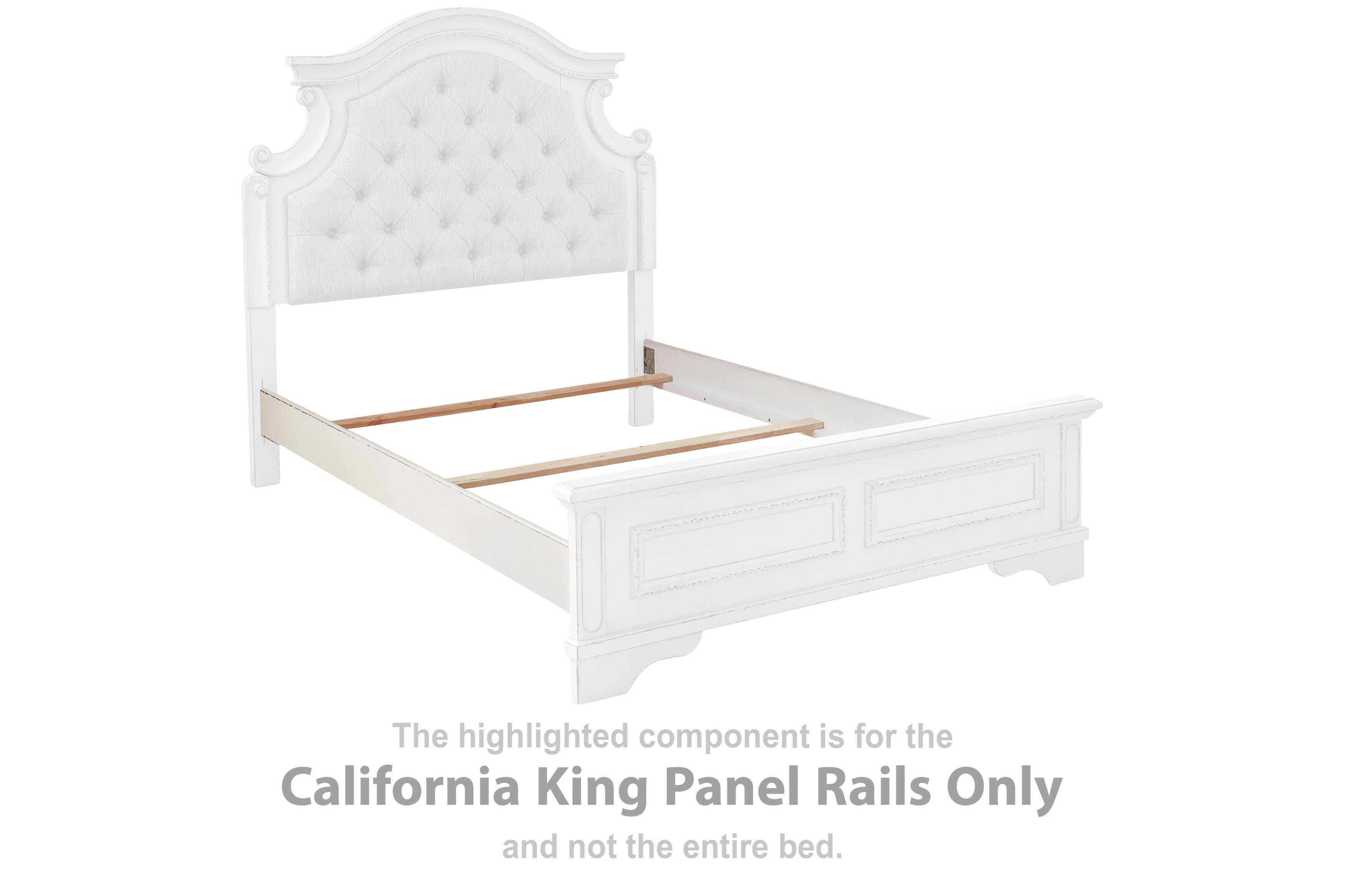 Realyn – Cal King Panel Rails – Chipped White