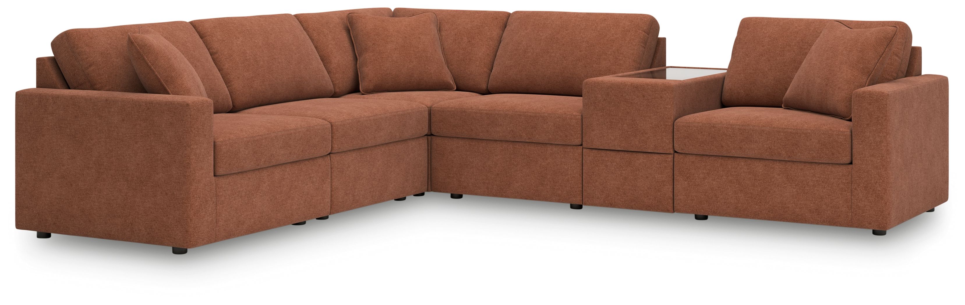 6 Pc · Sectional With Storage Console