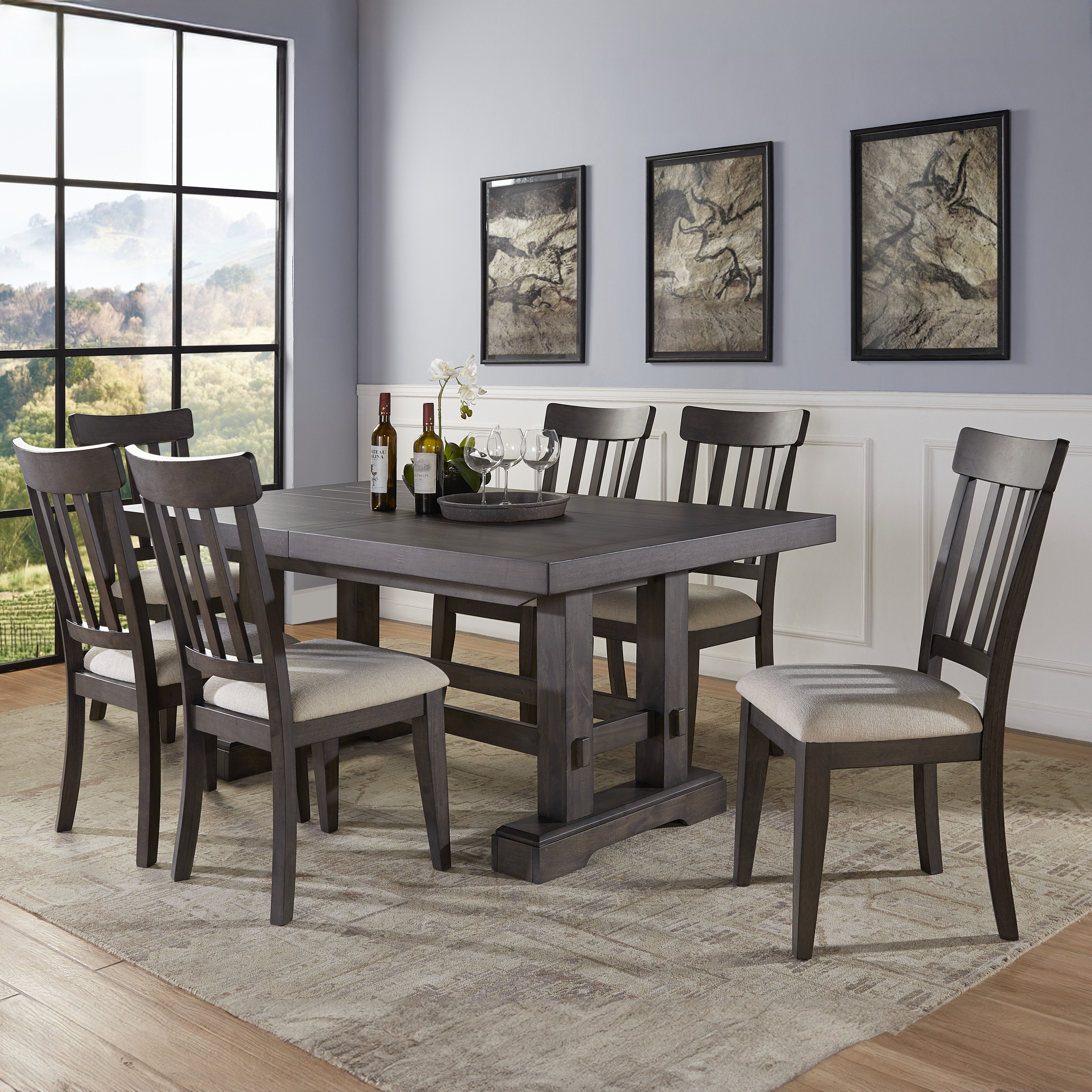 Napa - 7 Piece Dining Set - Dark Brown