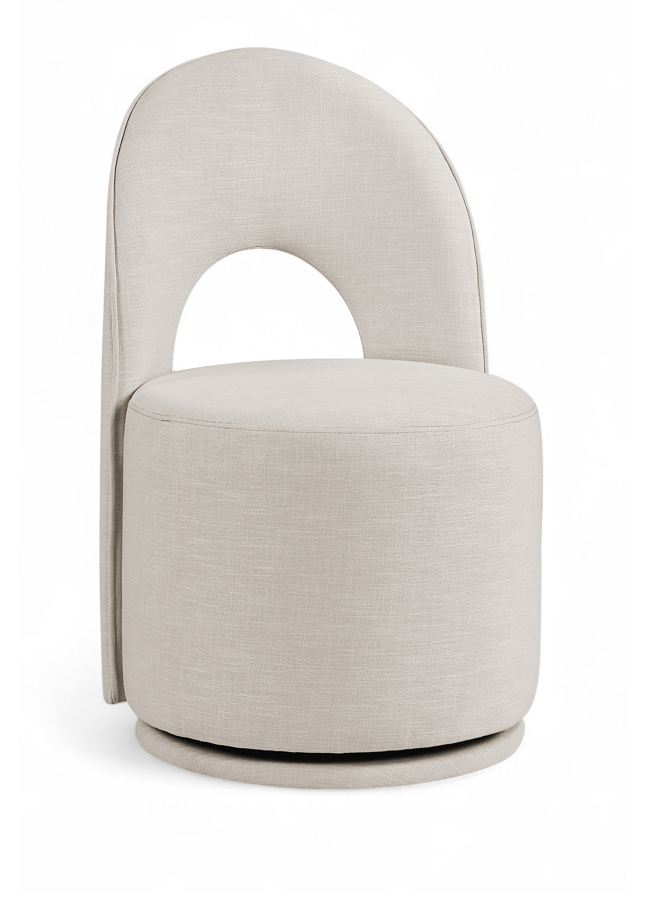 Cirelle - Linen Textured Performance Fabric Dining Chair (Set of 2) - Beige