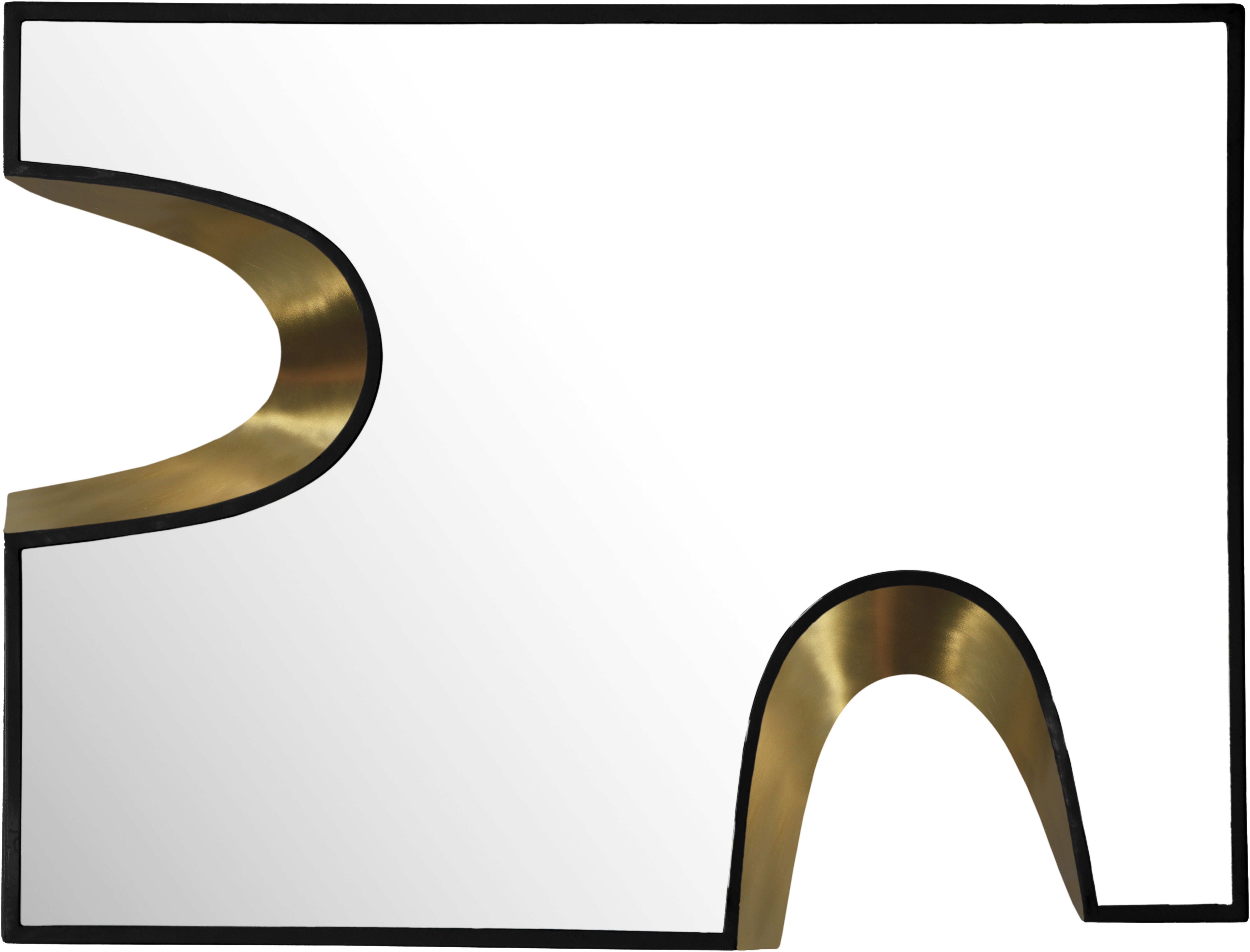 Soleil - 36" Mirror - Black / Gold