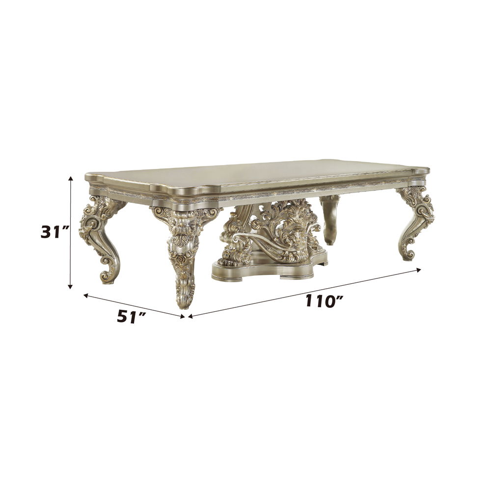 Danae - Dining Table - Champagne & Gold, beige, view 4