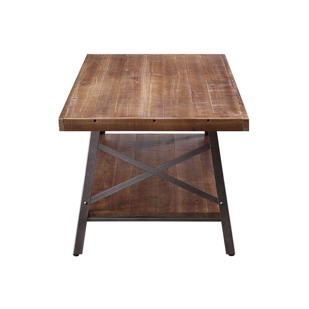 Ikram - Coffee Table - Weathered Oak & Sandy Black, light brown, view 3