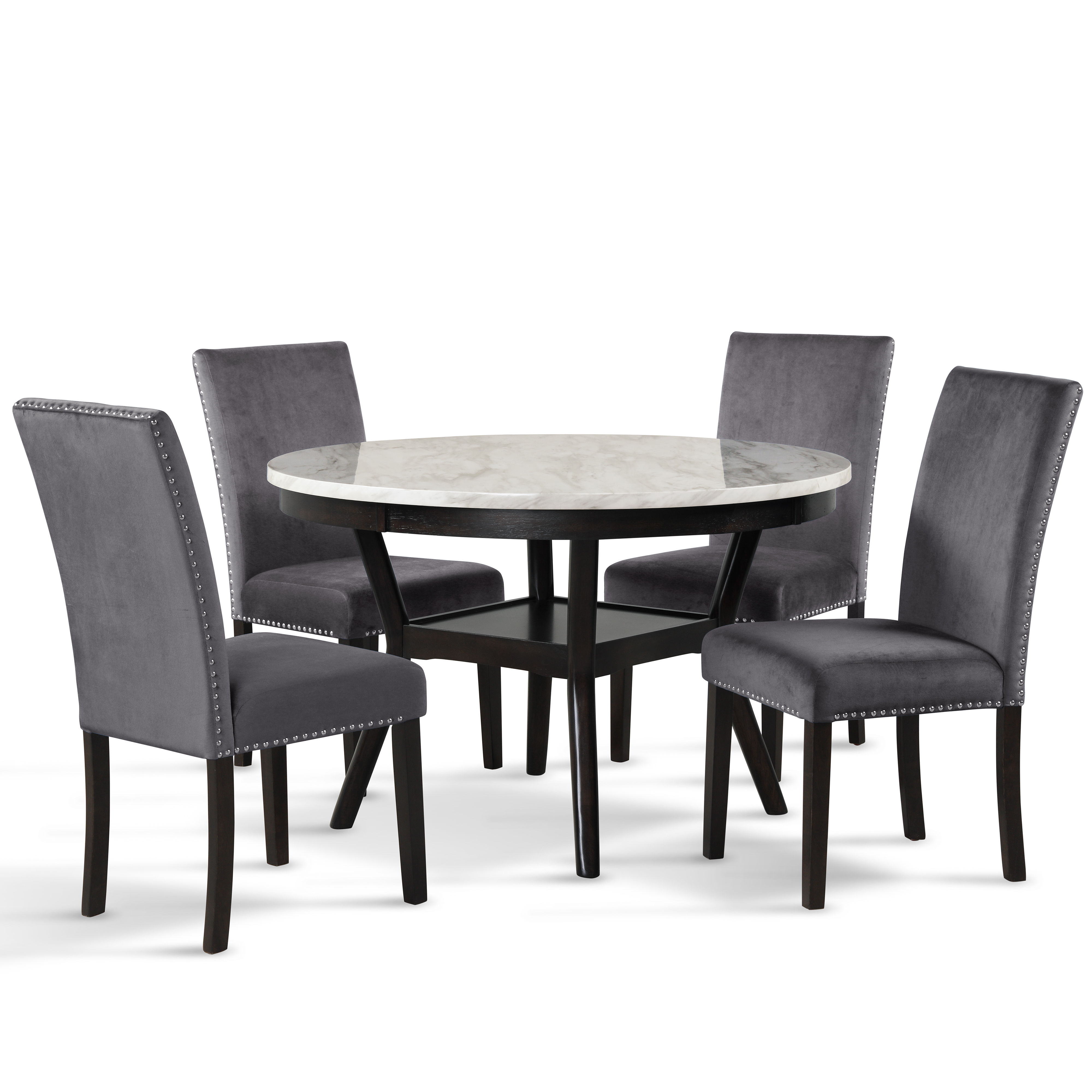 Round Dining Table With 4 Chairs
