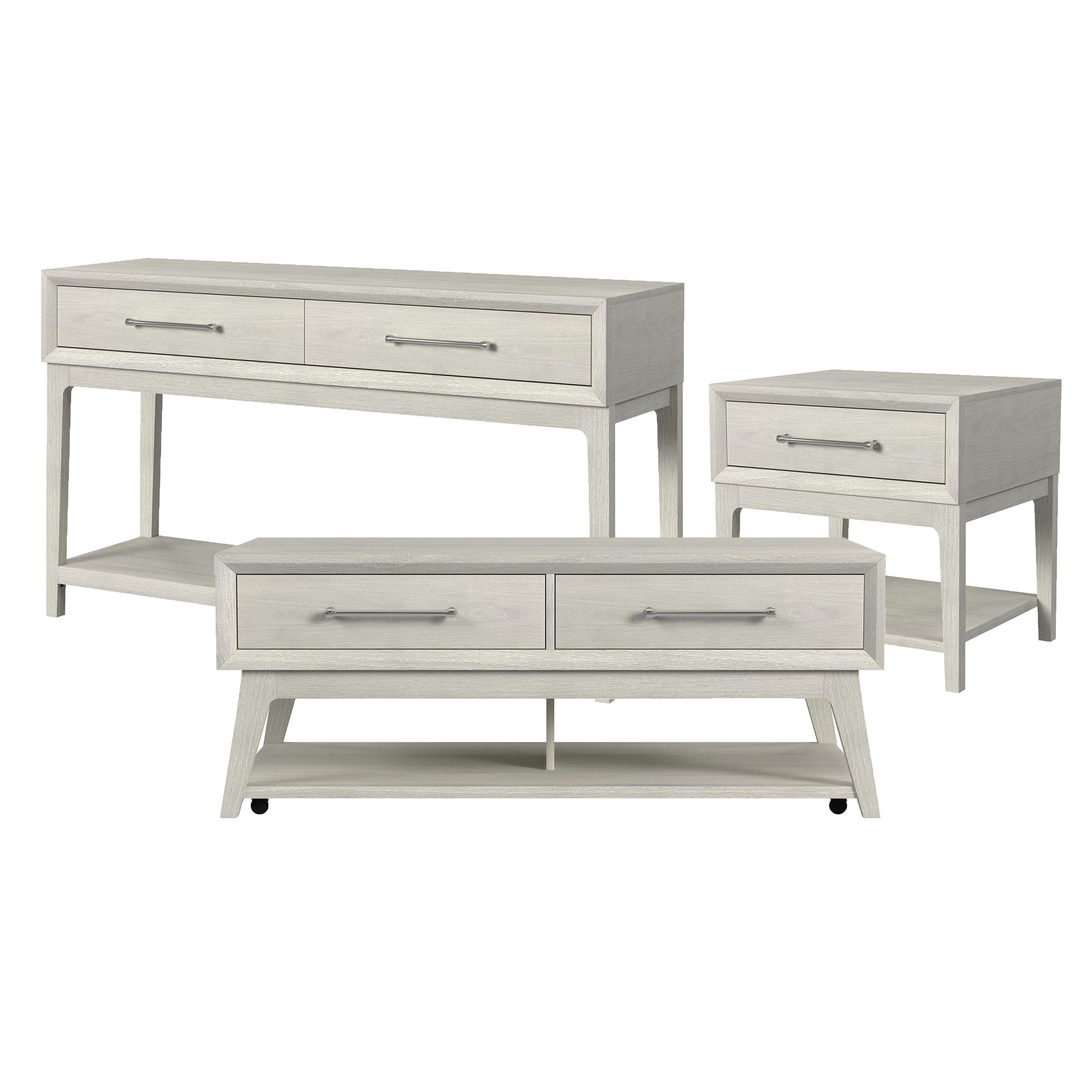 Westland - 3 Piece Occasional Table Set (Coffee Table, End Table & Sofa Table) - Almond
