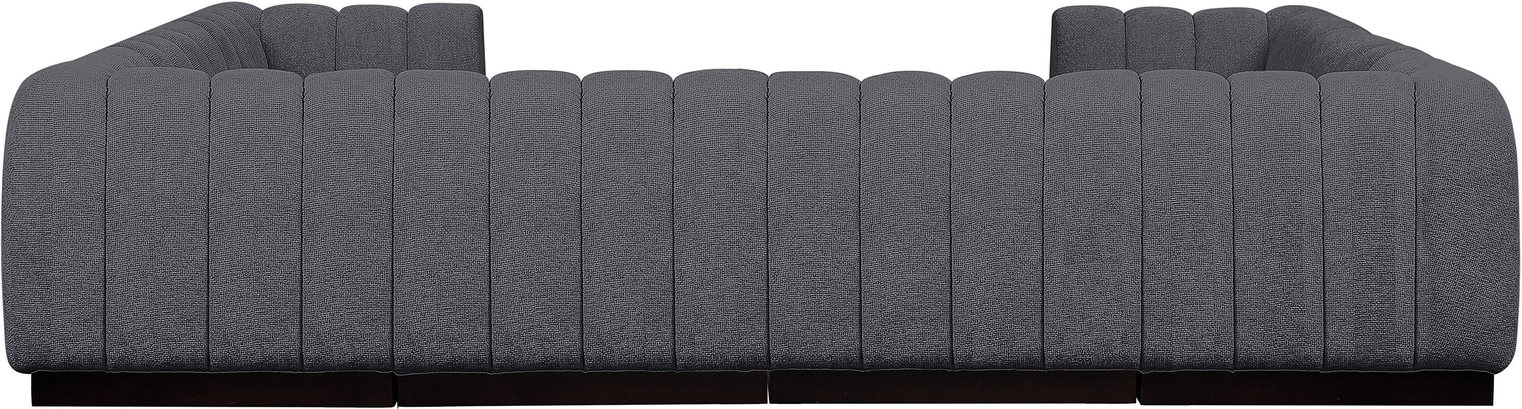 Quinn - 8 Piece Modular U-Shaped Sectional - Gray