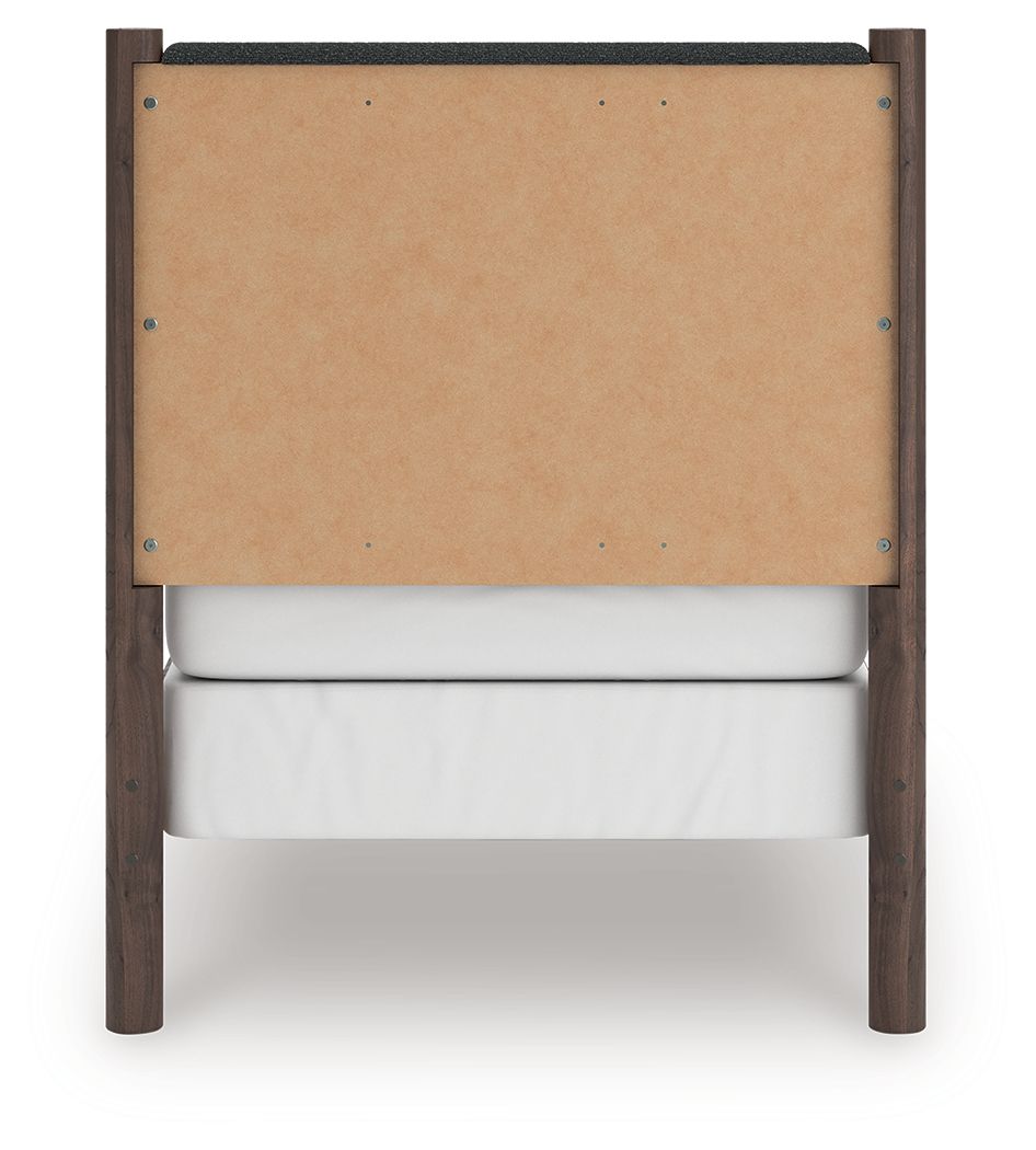 Ashley Furniture Pamytta - Twin Upholstered Panel Bed - Brown - Image 7