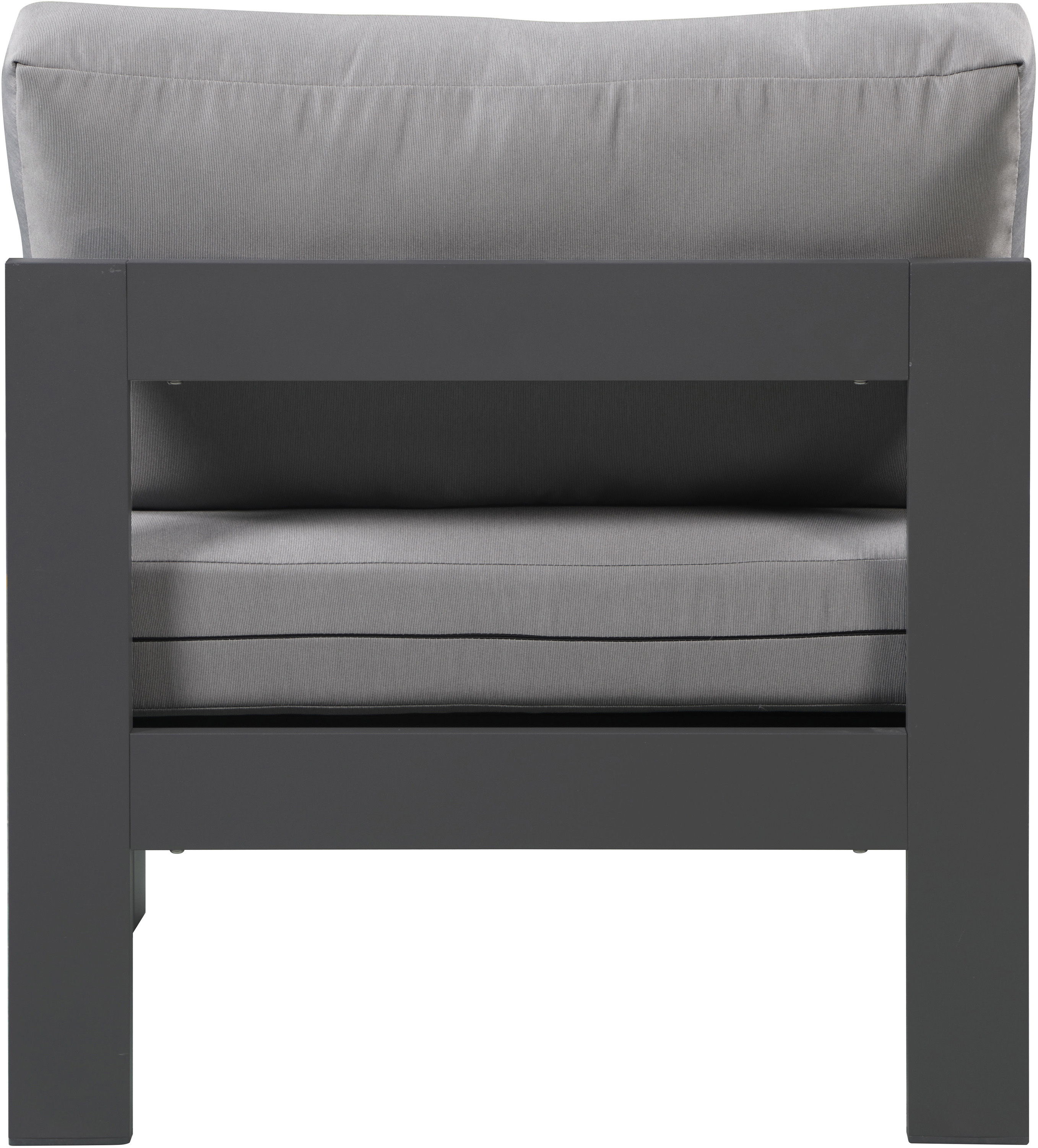 Nizuc - Outdoor Patio Armless Chair With Gray Frame - Gray