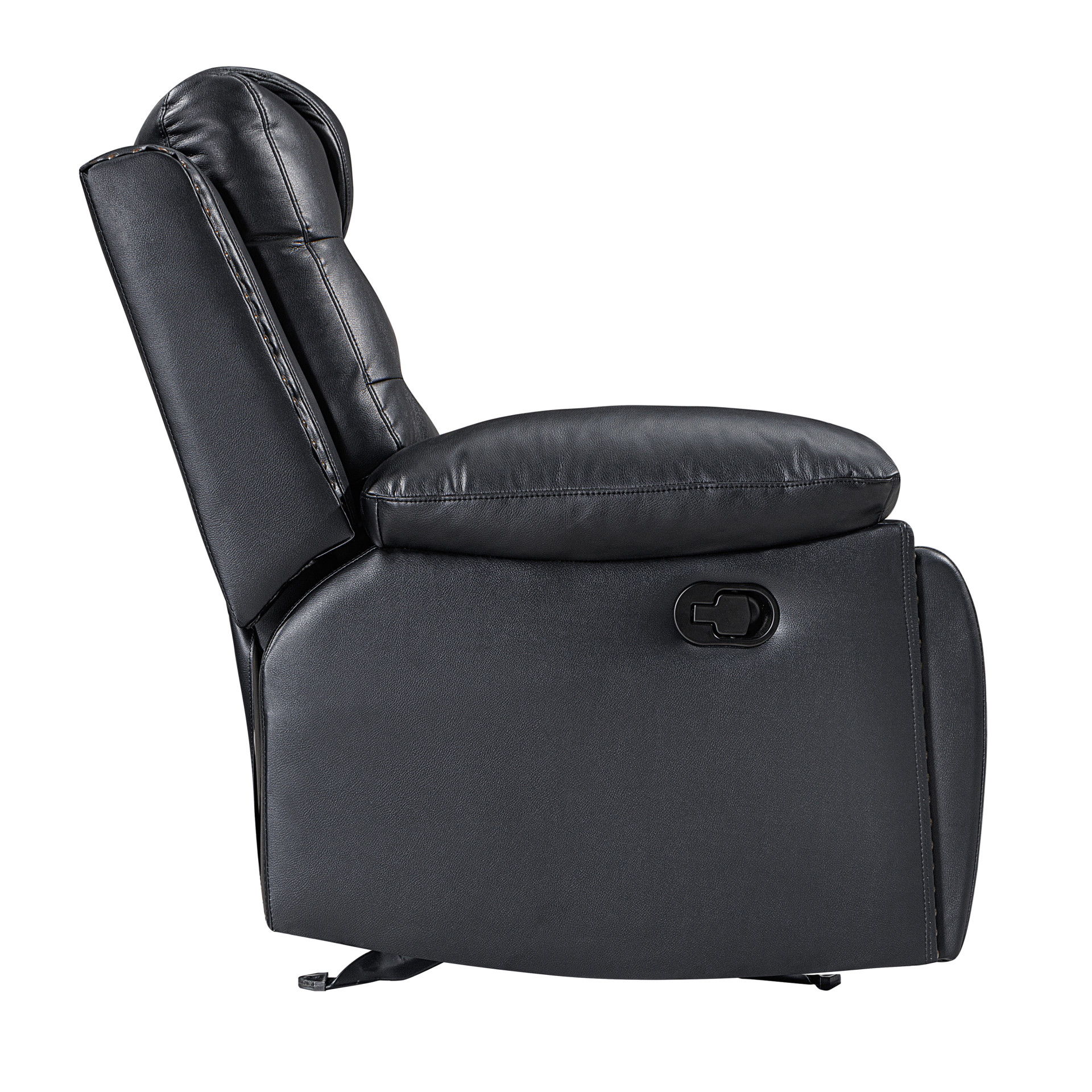 Nikko - Glider Recliner - Black / Gray, black, view 4